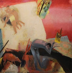 Gioco. Olio su tela, 150x150 cm