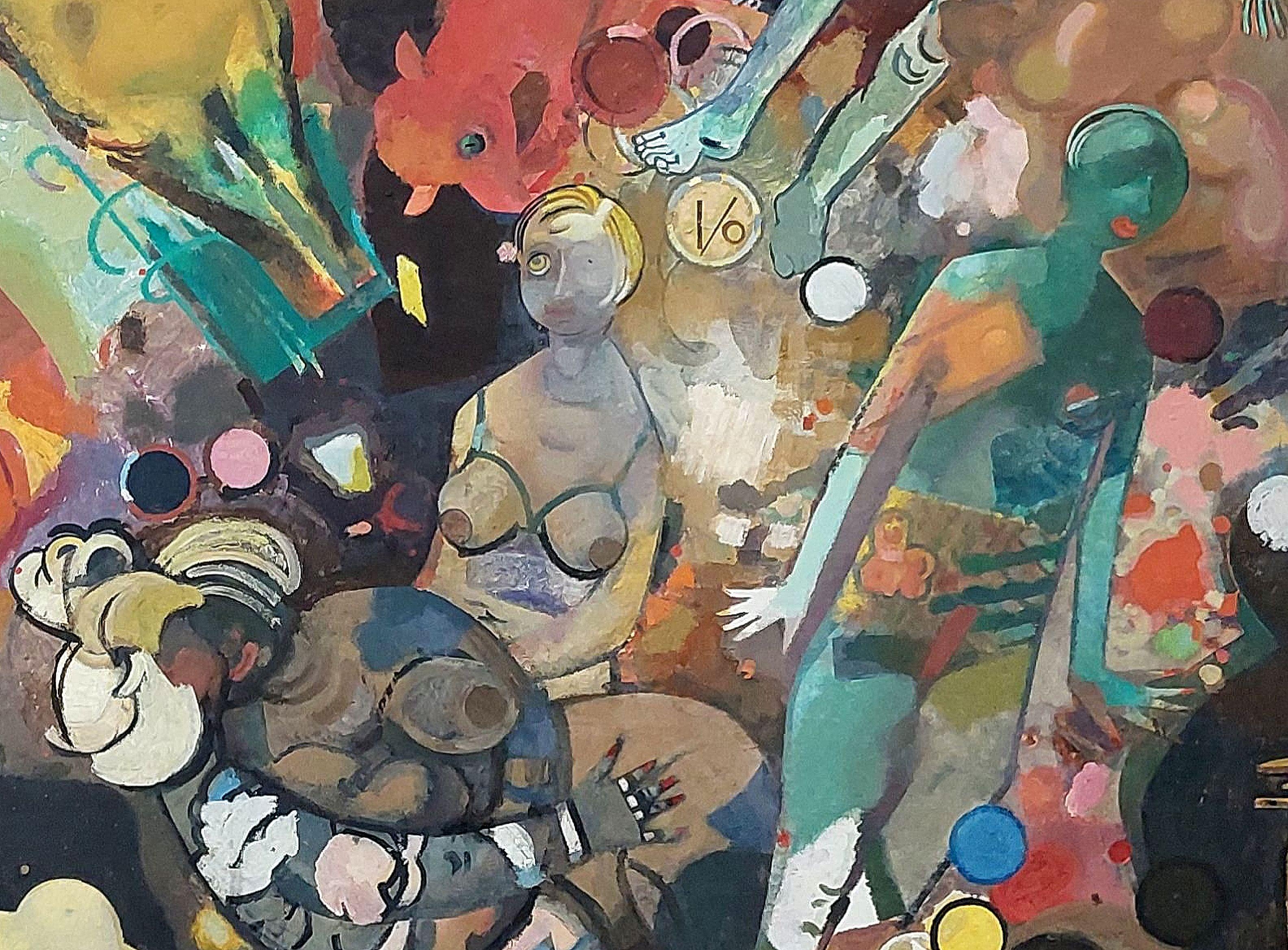 Gioco. Olio su tela, 200x170 cm - Painting di Victor Karnauh 