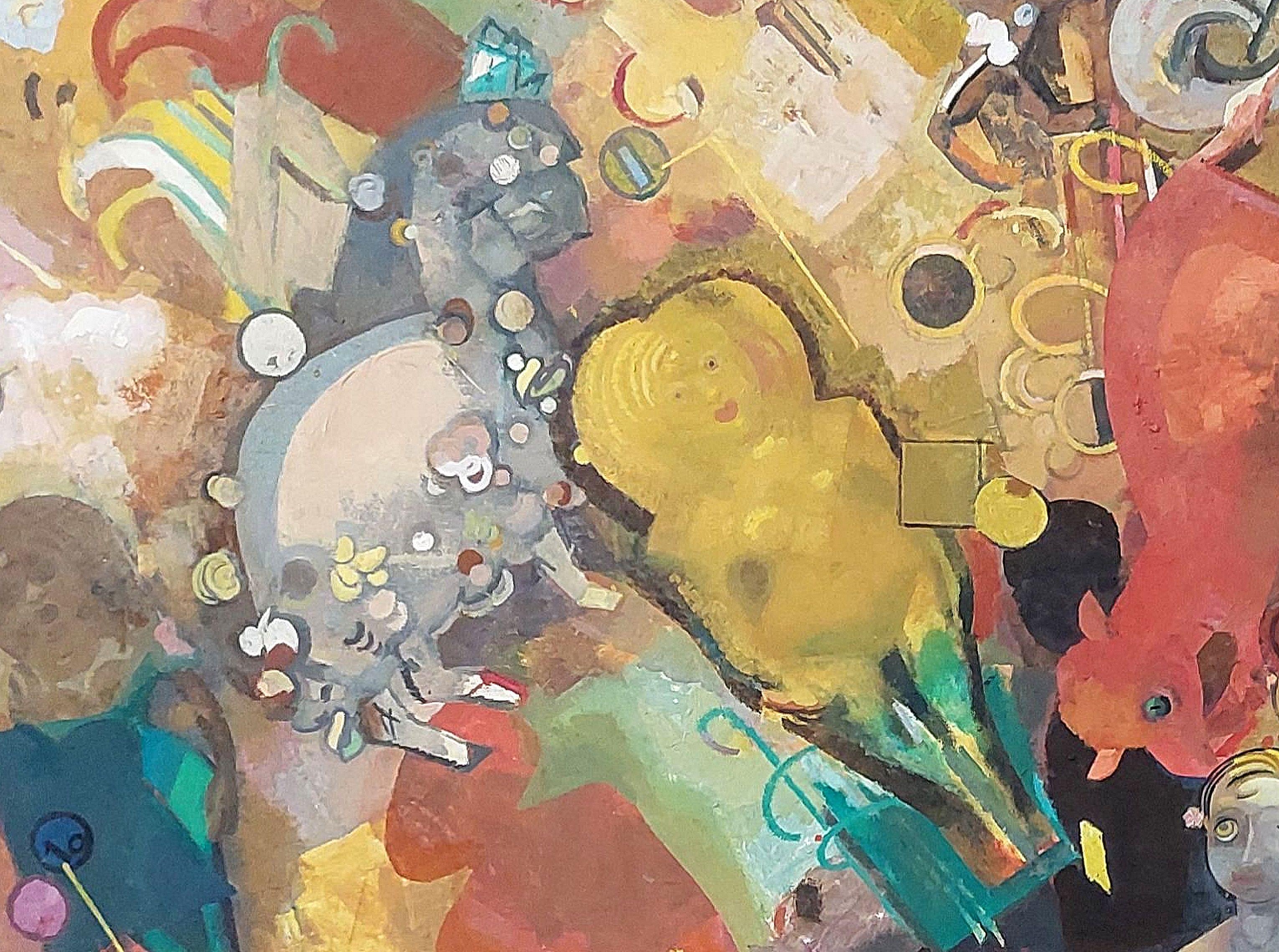 Gioco. Olio su tela, 200x170 cm - Painting Moderno di Victor Karnauh 