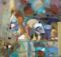 Juego. Óleo sobre lienzo, 63 x 67 cm