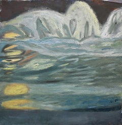 Glare in the water. Oil on canvas 50x49.5 cm