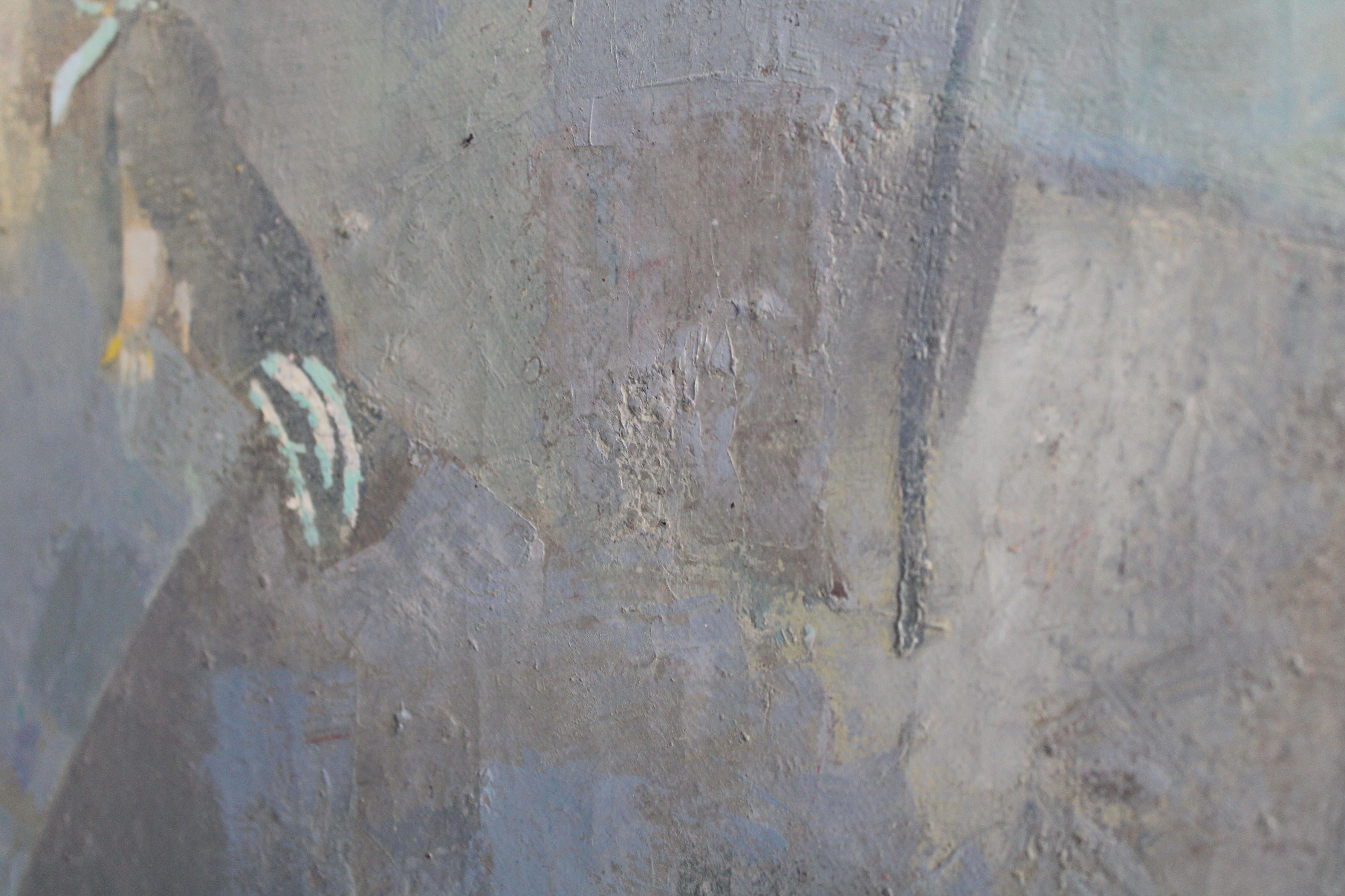 Green game. 1998. Oil on canvas, 95x90 cm For Sale 1