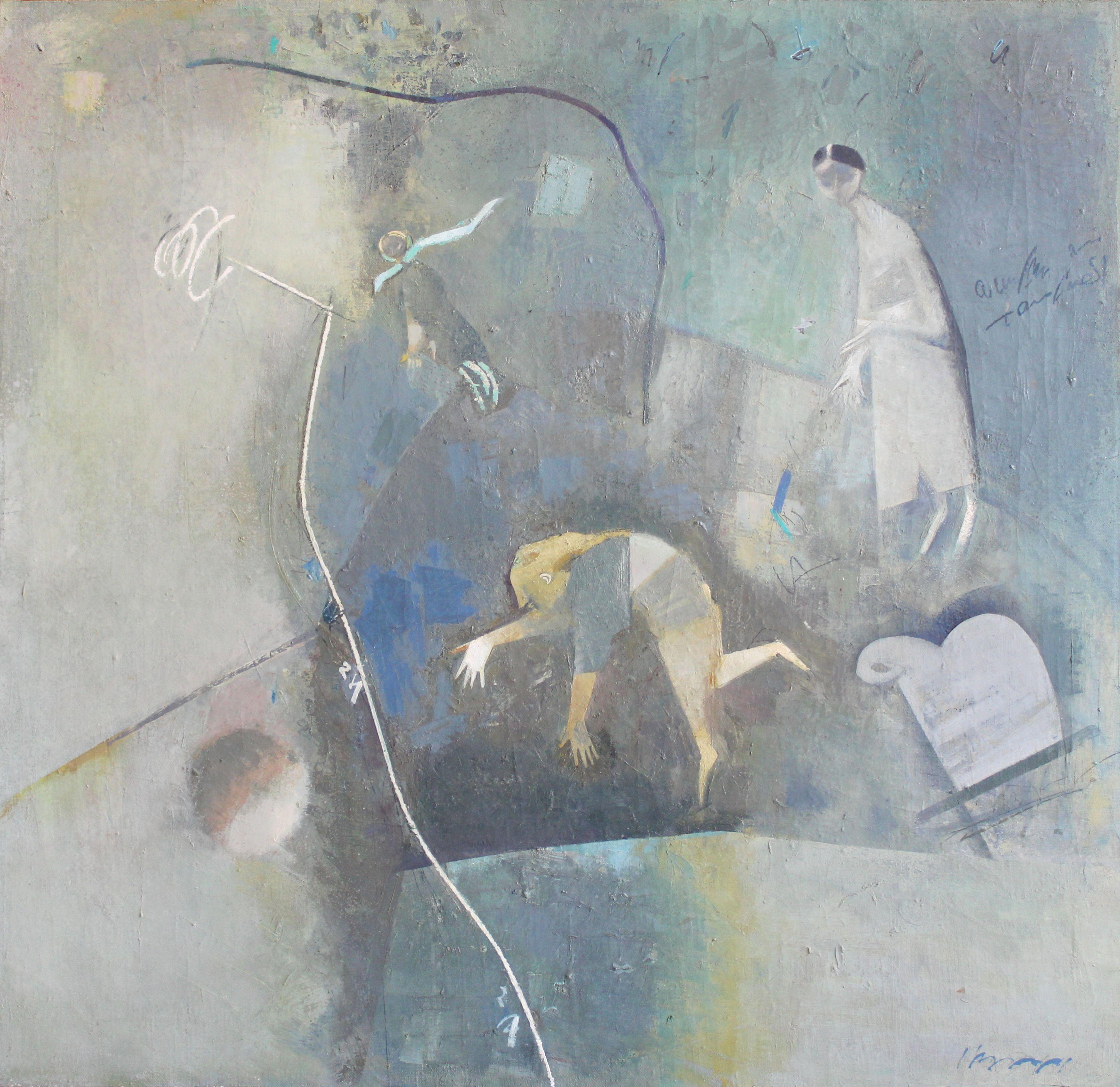 Grünes Spiel. 1998. Öl auf Leinwand, 95x90 cm, Öl