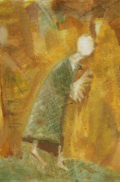 L'homme. Huile sur toile et carton, 28 x 18 cm