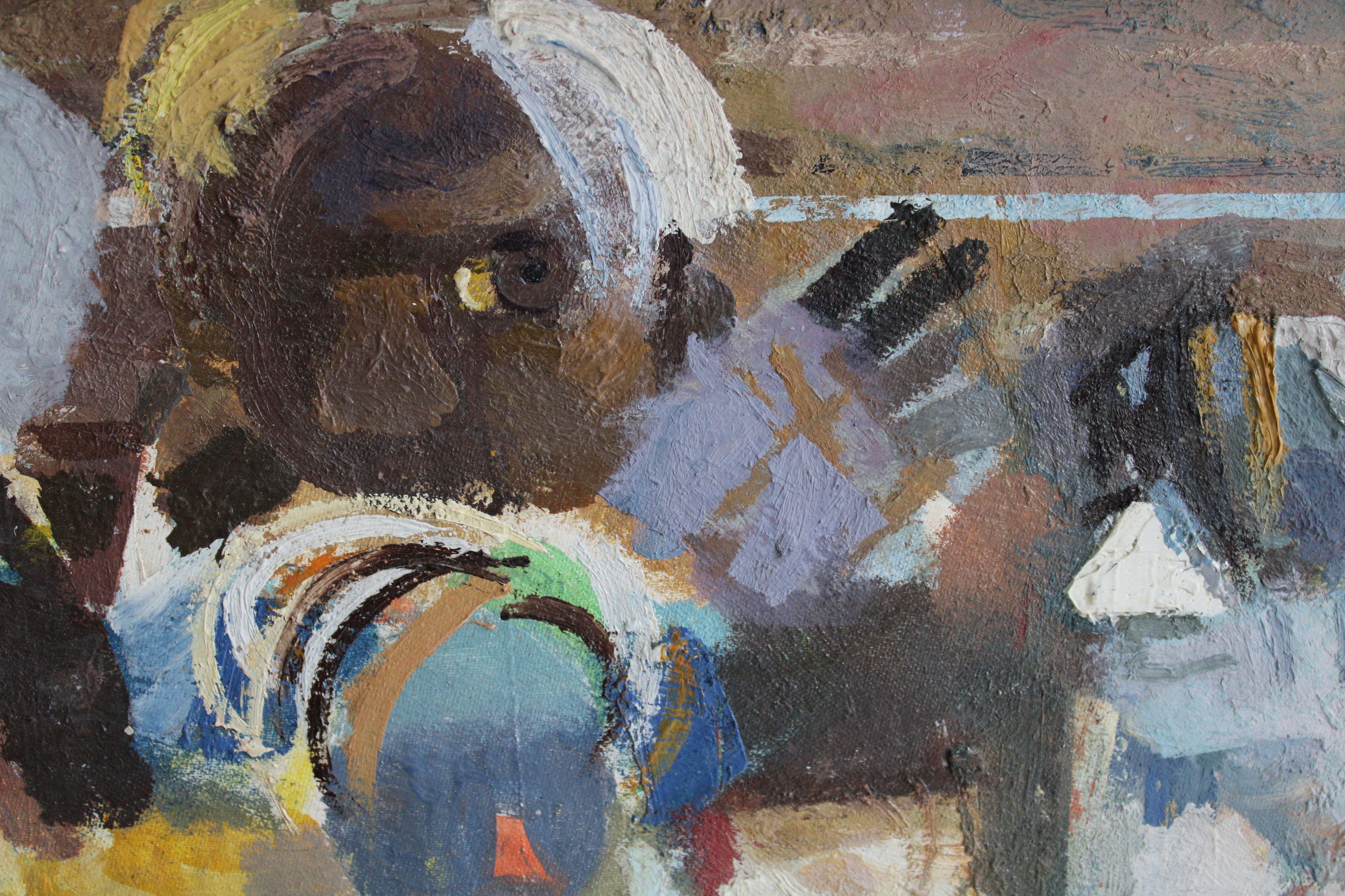 Im Lärm der Rennen. Öl auf Leinwand. 45 x 60 cm, Öl (Abstrakter Expressionismus), Painting, von Victor Karnauh 