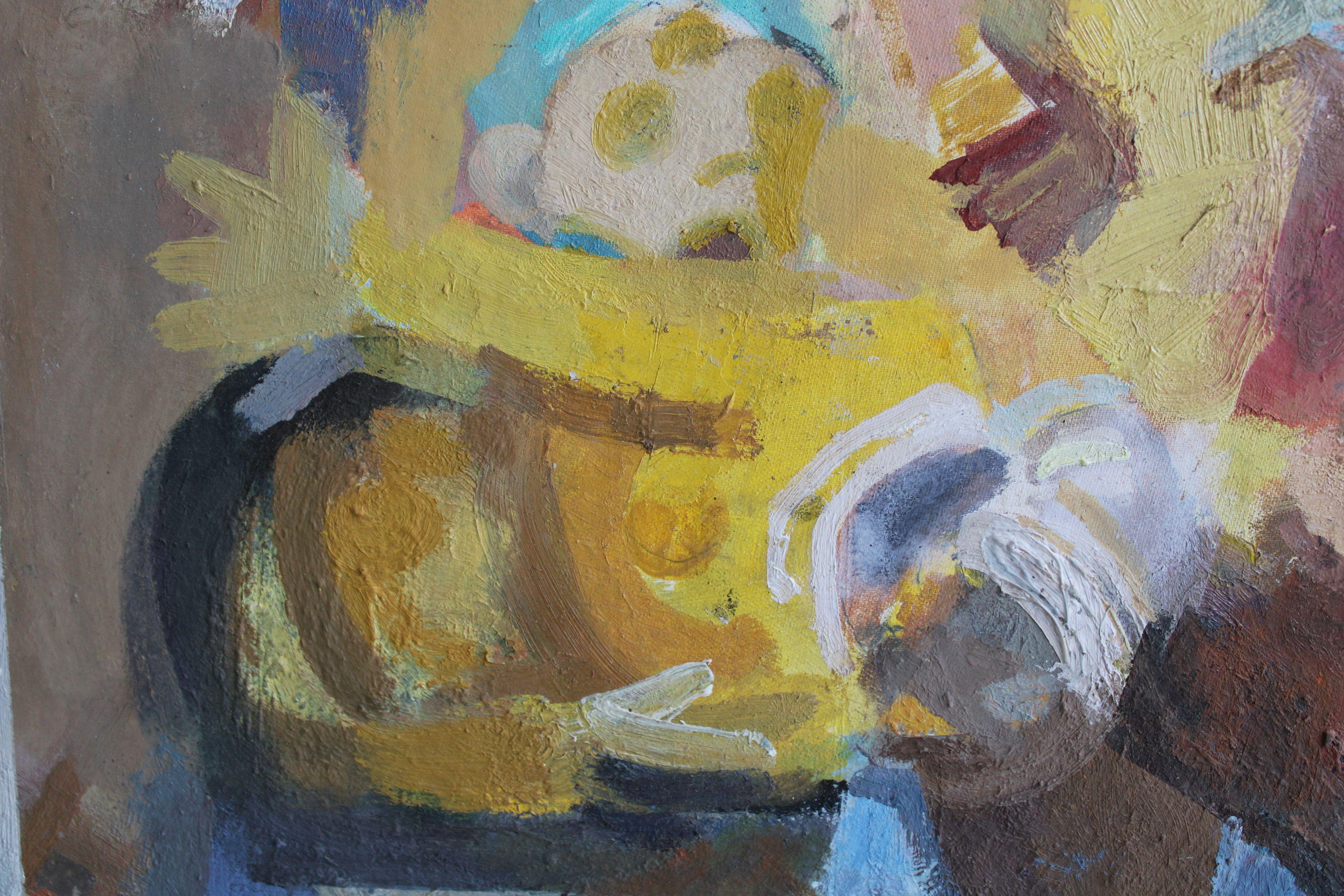 Im Lärm der Rennen. Öl auf Leinwand. 45 x 60 cm, Öl (Grau), Abstract Painting, von Victor Karnauh 