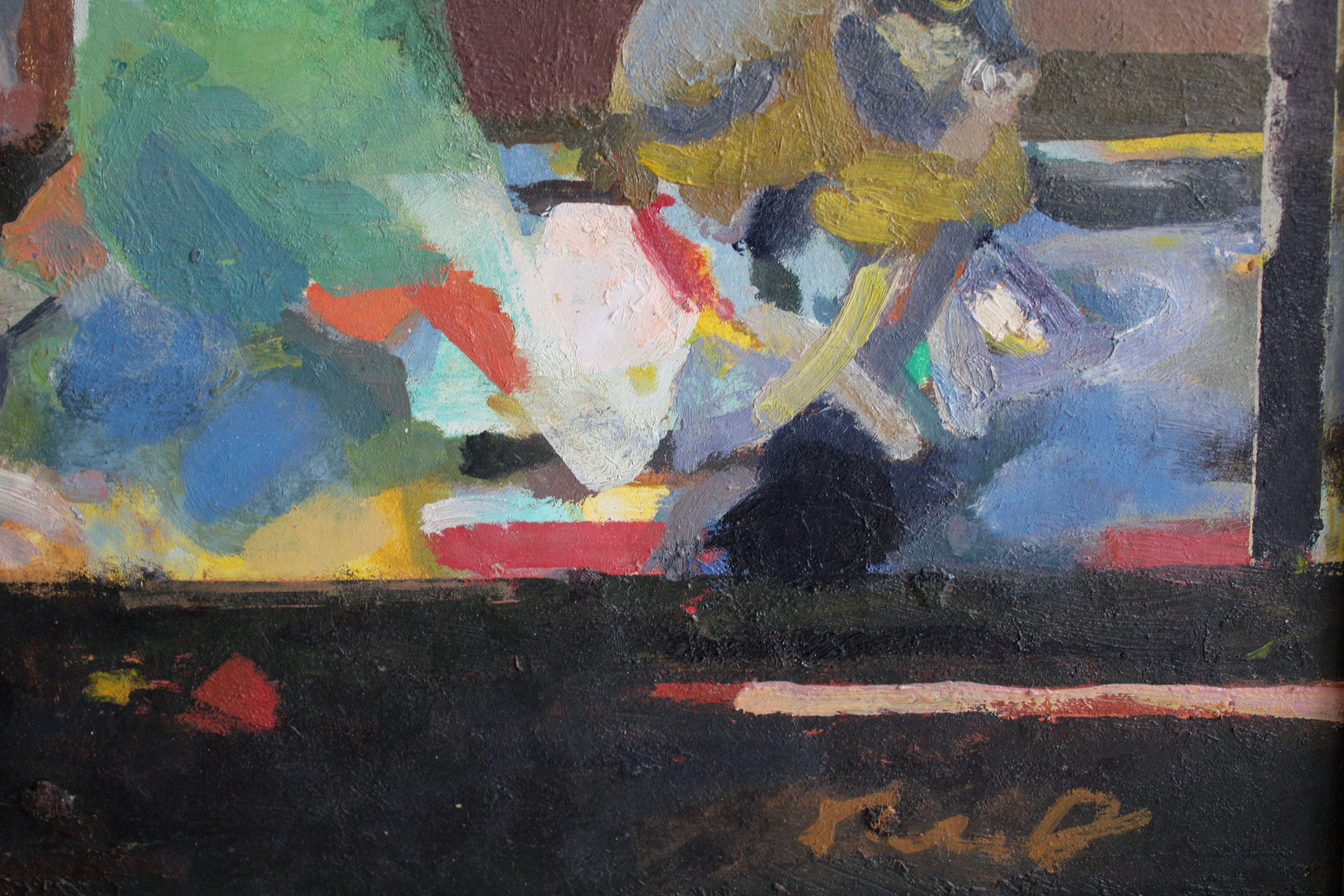 Im Lärm der Rennen. Öl auf Leinwand. 45 x 60 cm, Öl im Angebot 2