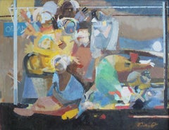 In the din of Racing. Oil on canvas. 45 x 60 cm