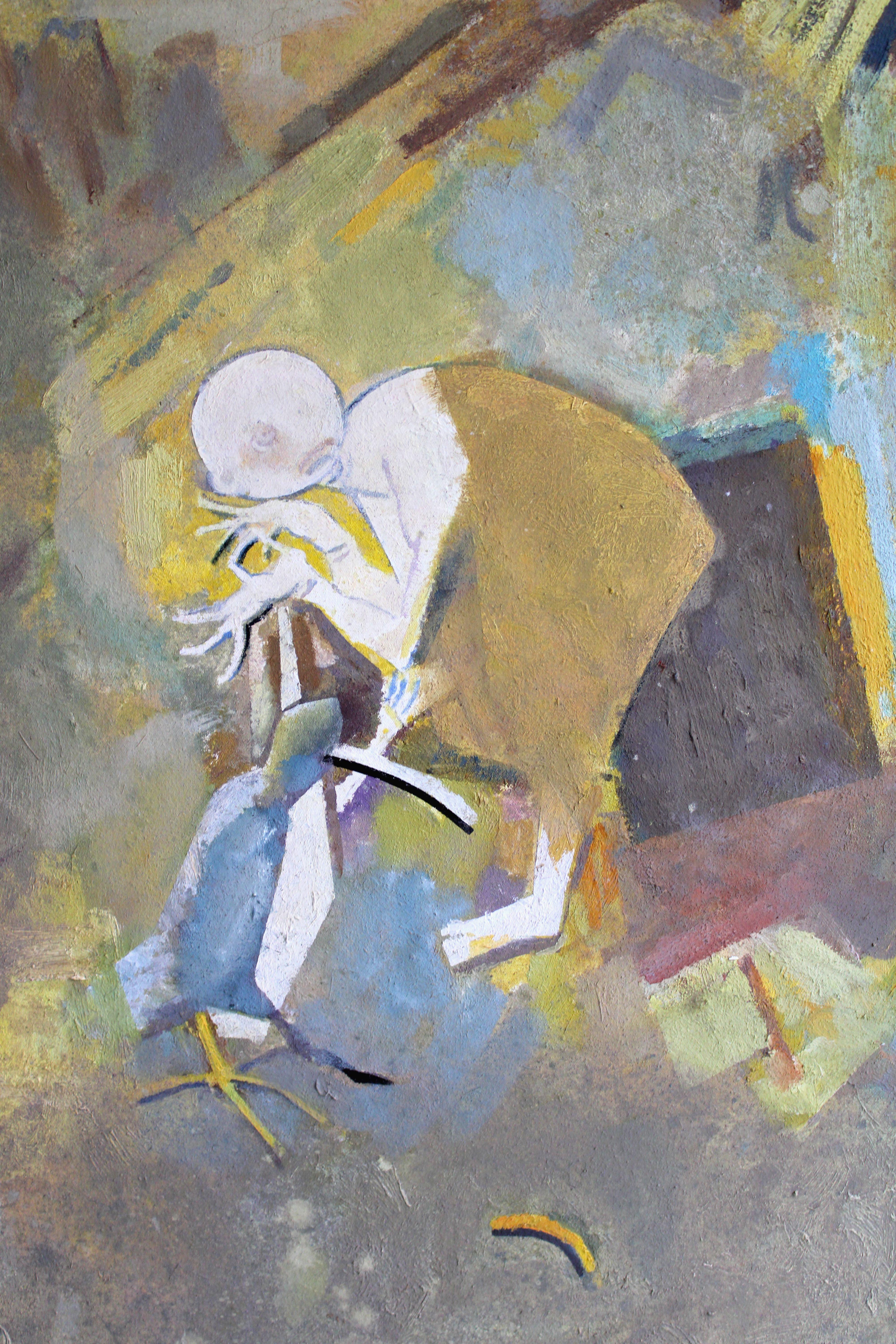 Riunione II. Olio su tela, 85x84,5 cm - Painting di Victor Karnauh 