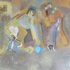 Sitzung II. Öl auf Leinwand, 85x84,5 cm