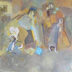 Riunione II. Olio su tela, 85x84,5 cm