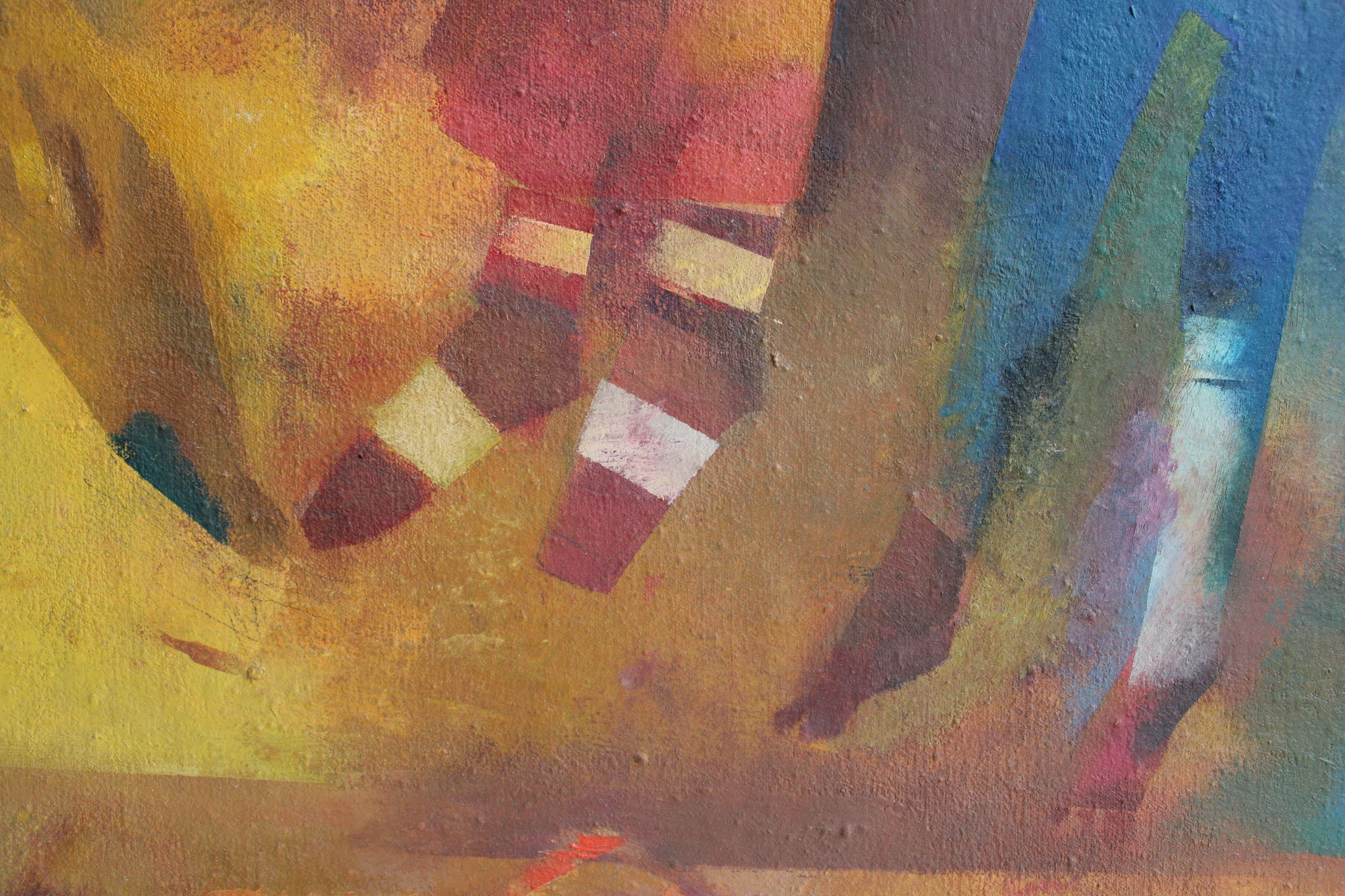 Meeting. Oil on canvas, 110x110 cm For Sale 5