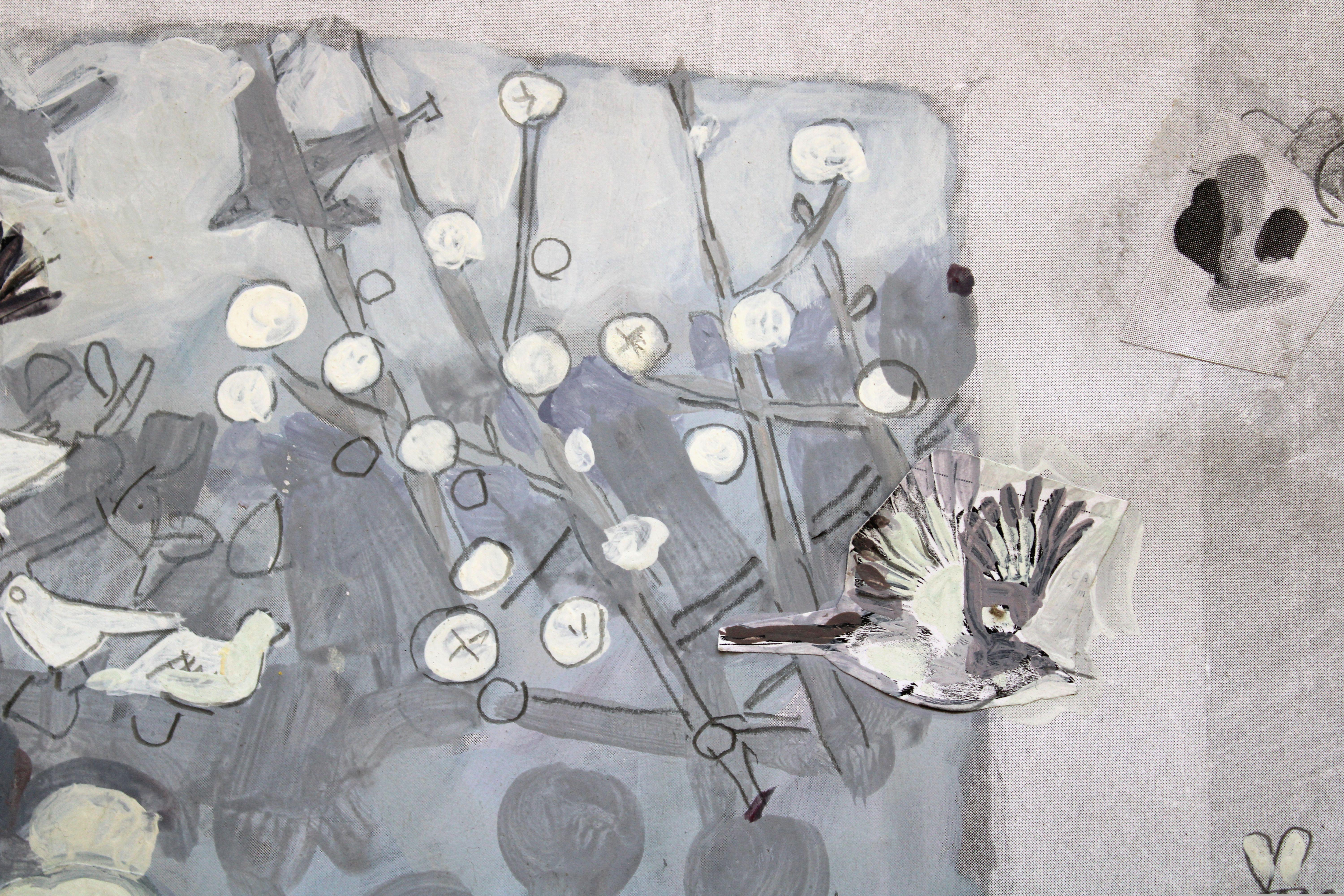 La Nature si sta svegliando. Tempera su carta, 27 x 33 cm - Painting Astratto di Victor Karnauh 