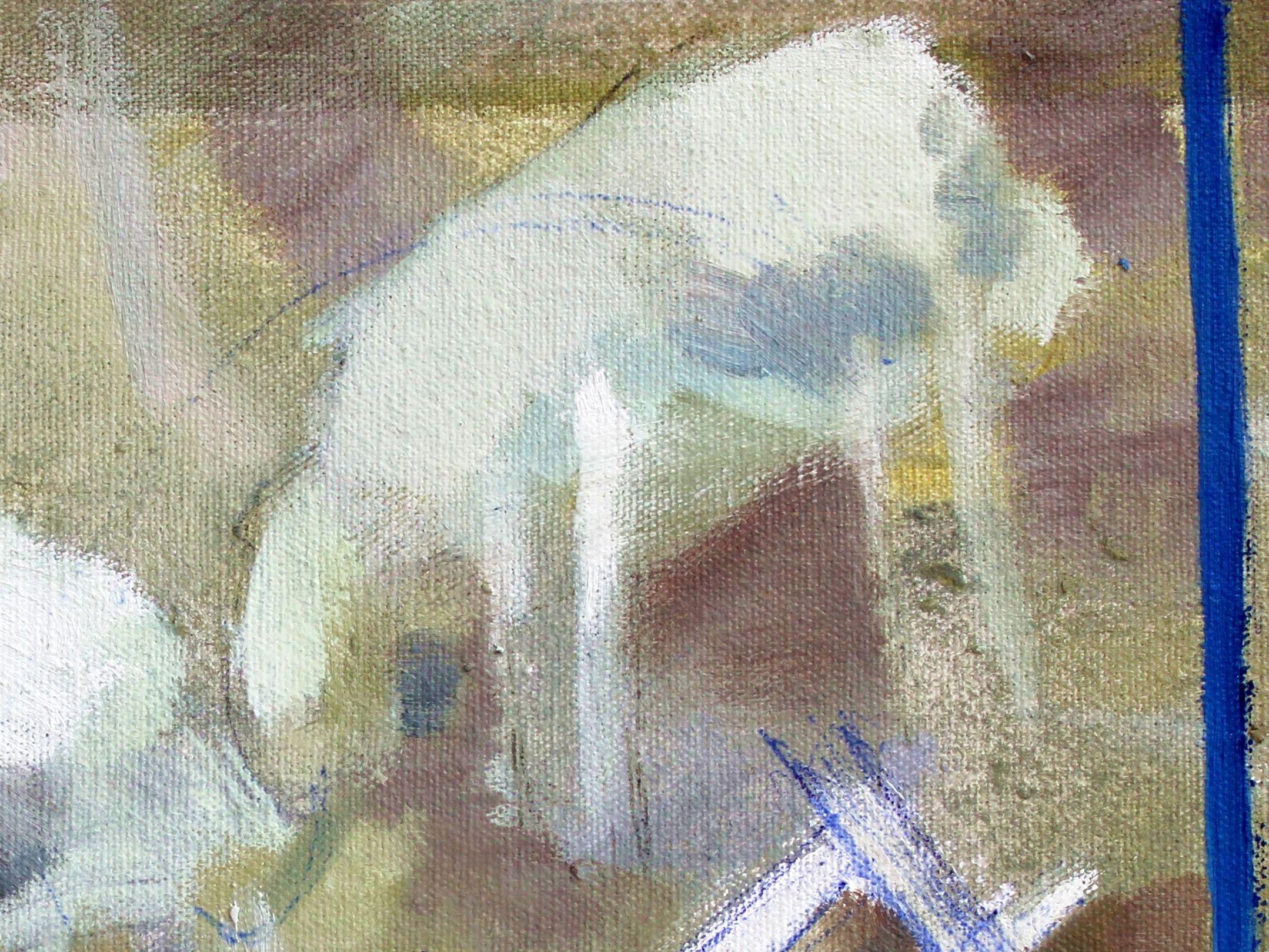 Pastor. Óleo sobre lienzo y cartón, 24 x 26 cm - Painting Expresionista de Victor Karnauh 