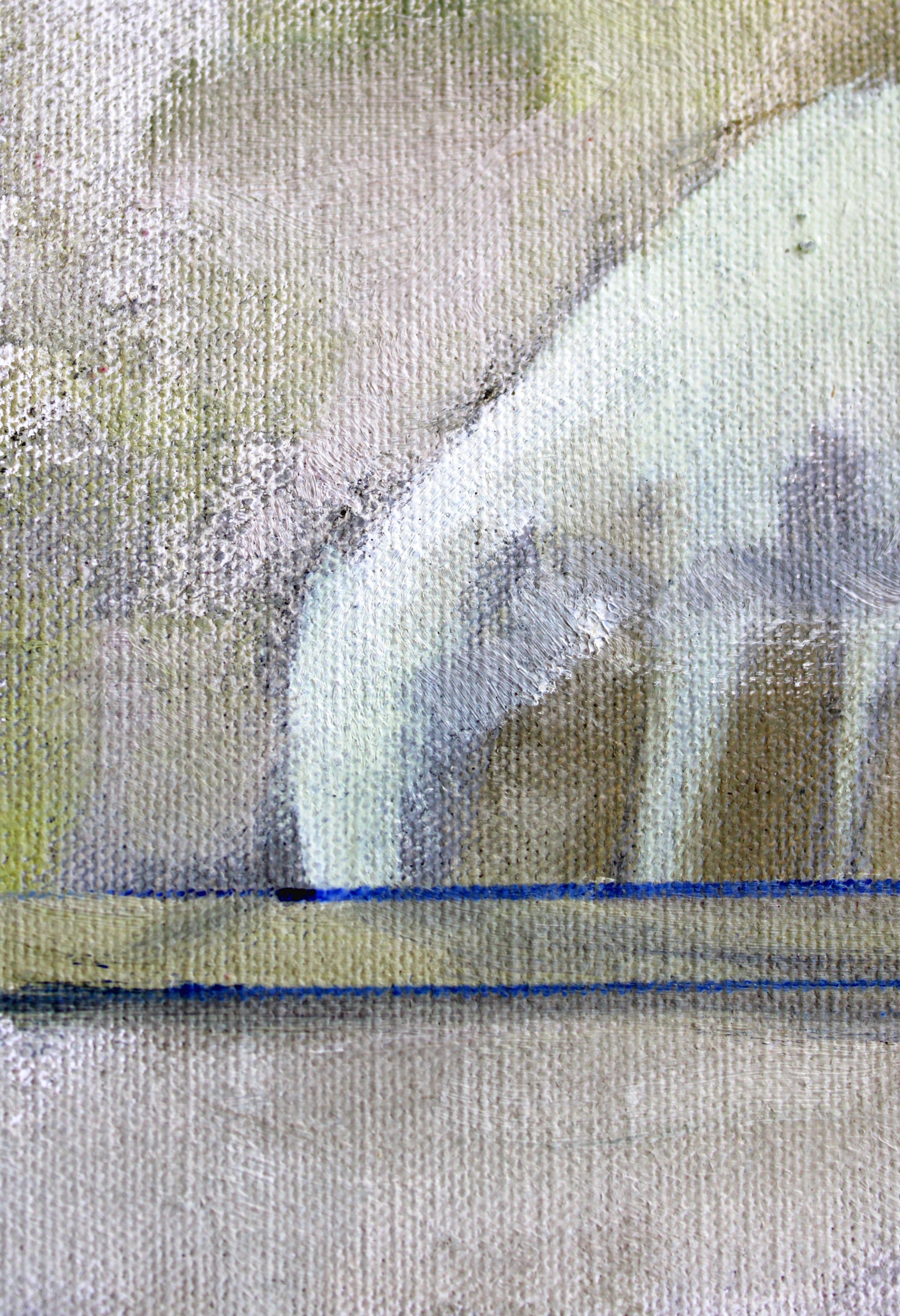 Pastor. Óleo sobre lienzo y cartón, 24 x 26 cm - Animal Painting Gris de Victor Karnauh 