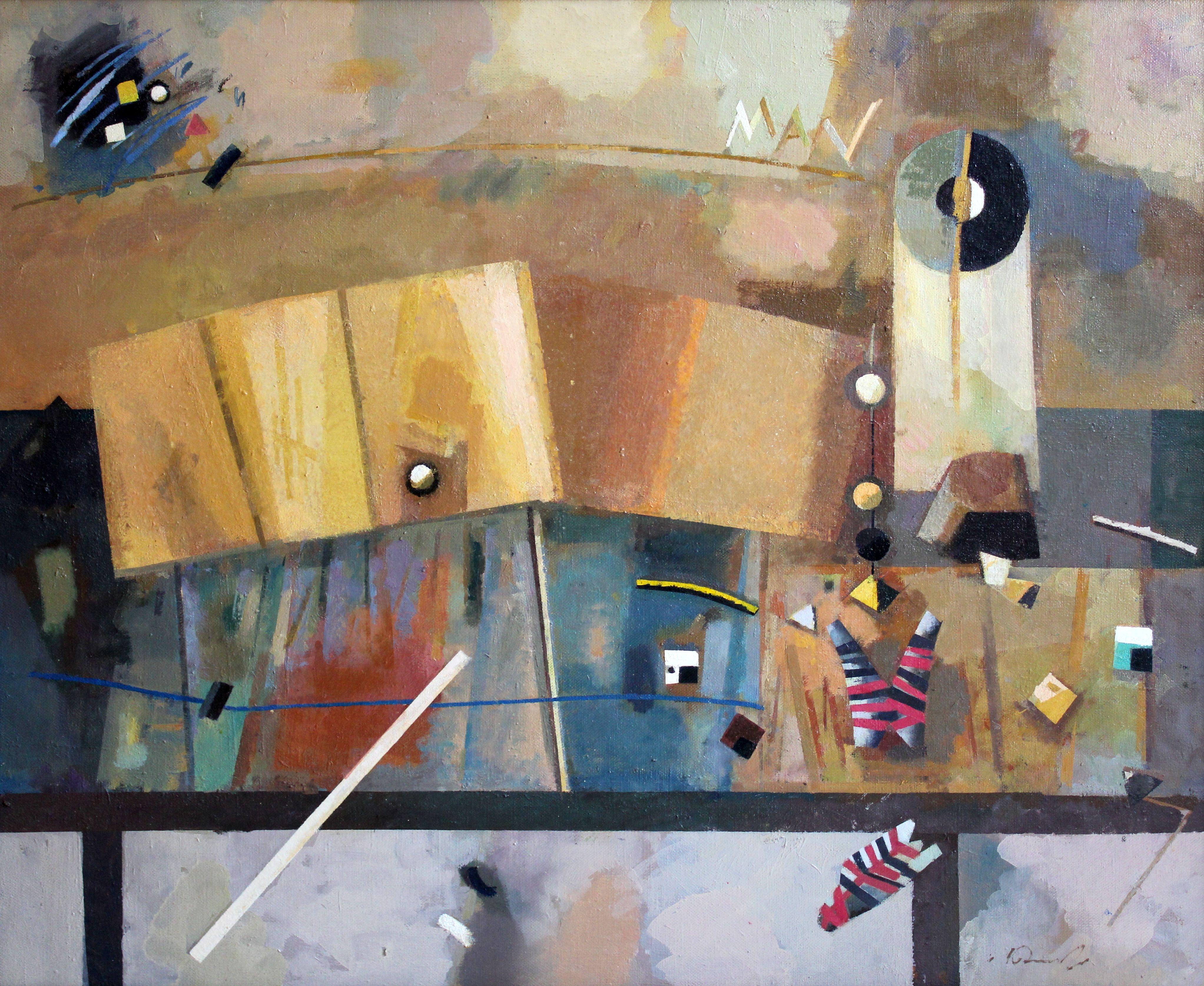 Abstract Painting de Victor Karnauh  - Naturaleza muerta. Óleo sobre lienzo, 94. 5 x 115. 5 cm