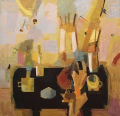 Nature morte sur table noire. Huile sur toile, 135x140 cm