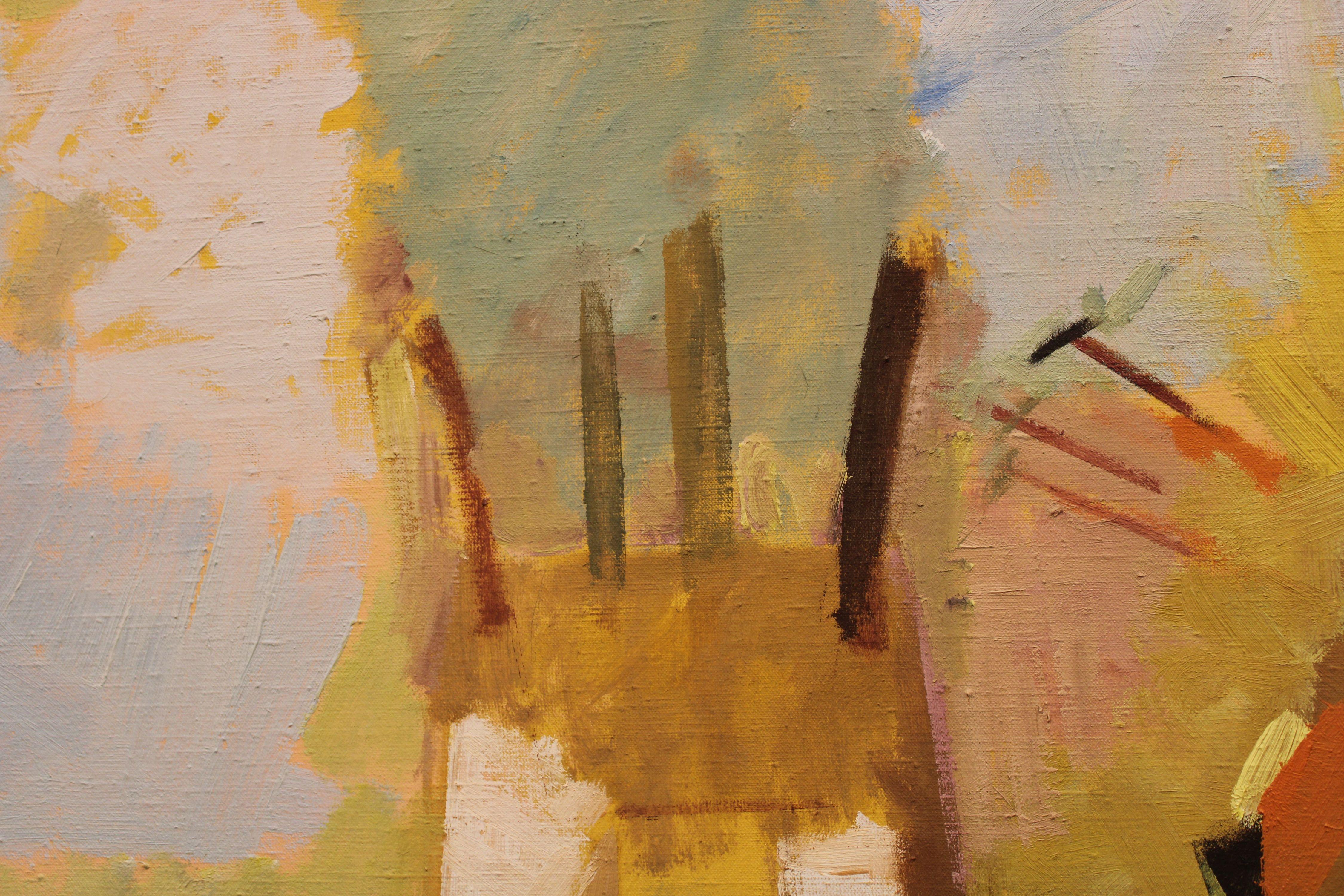 Bodegón sobre mesa negra. Óleo sobre lienzo, 135x140 cm en venta 4