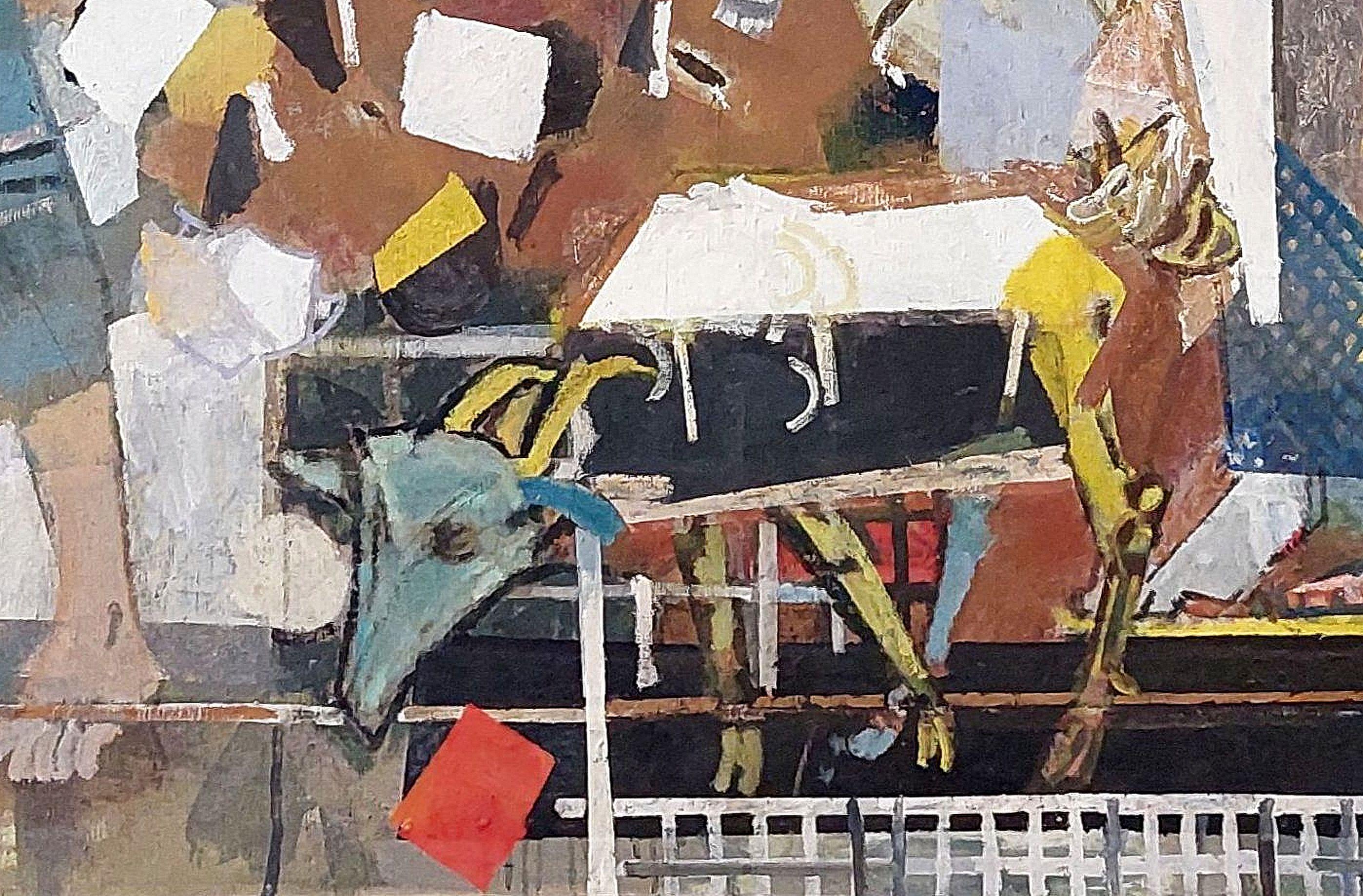 Walk in the city. Oil on canvas, 218x145 cm 3