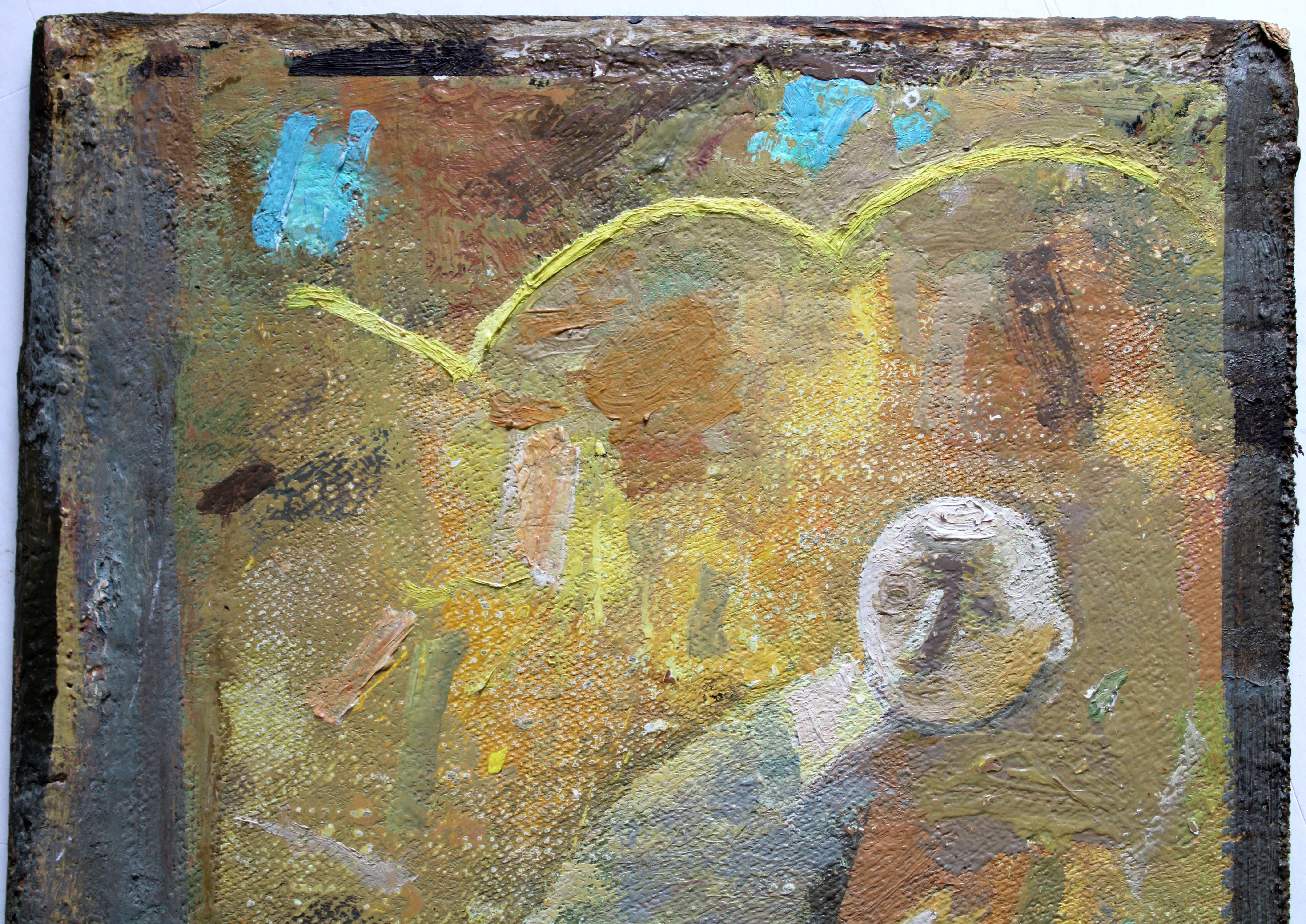 Wandernde Seele. Öl auf Karton, 29 x 16, 5 cm, Öl (Moderne), Painting, von Victor Karnauh 