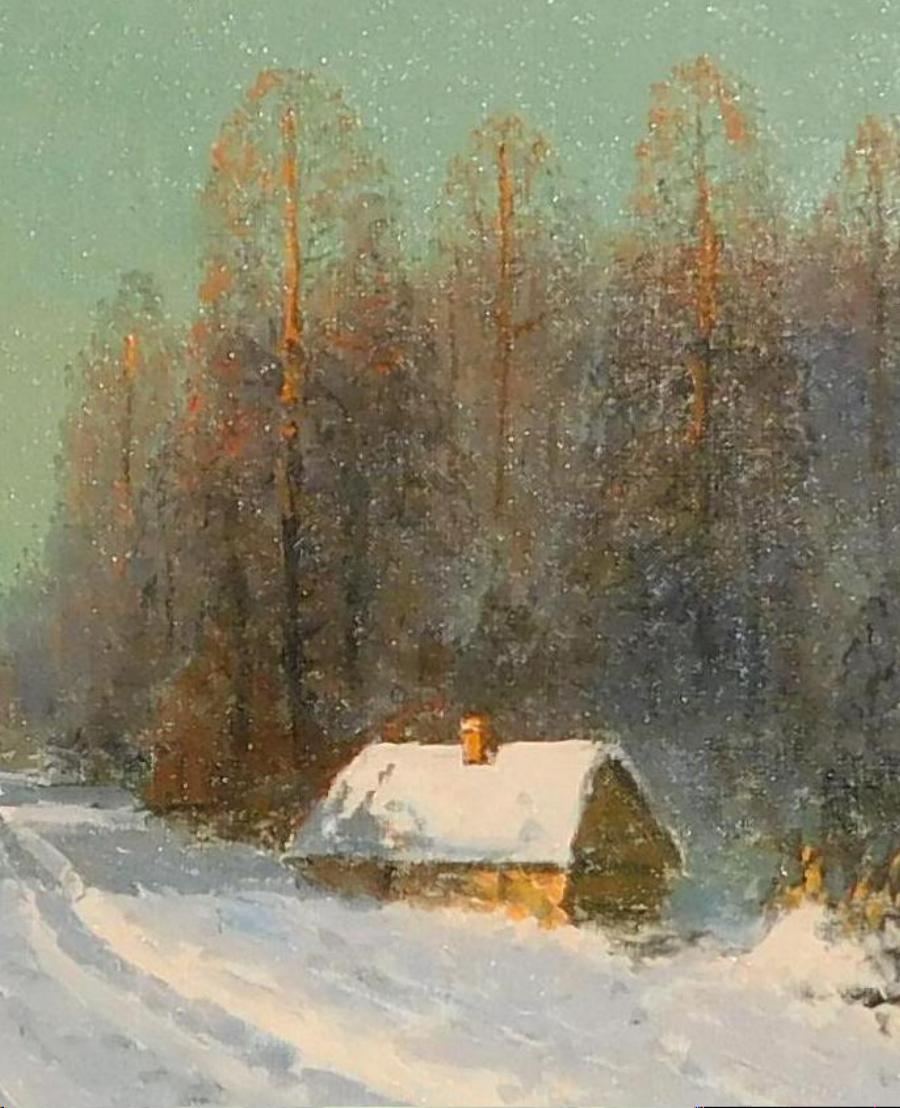 Victor Korecki Artista polaco Paisaje invernal Pintura en venta 4