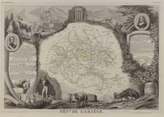 Département de l'Ariège - Gravure de Victor Levasseur - 1856