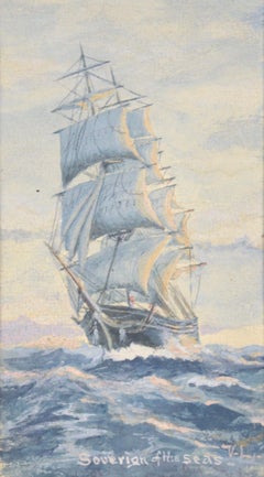 "Soberano de los mares" - Paisaje marino con velero