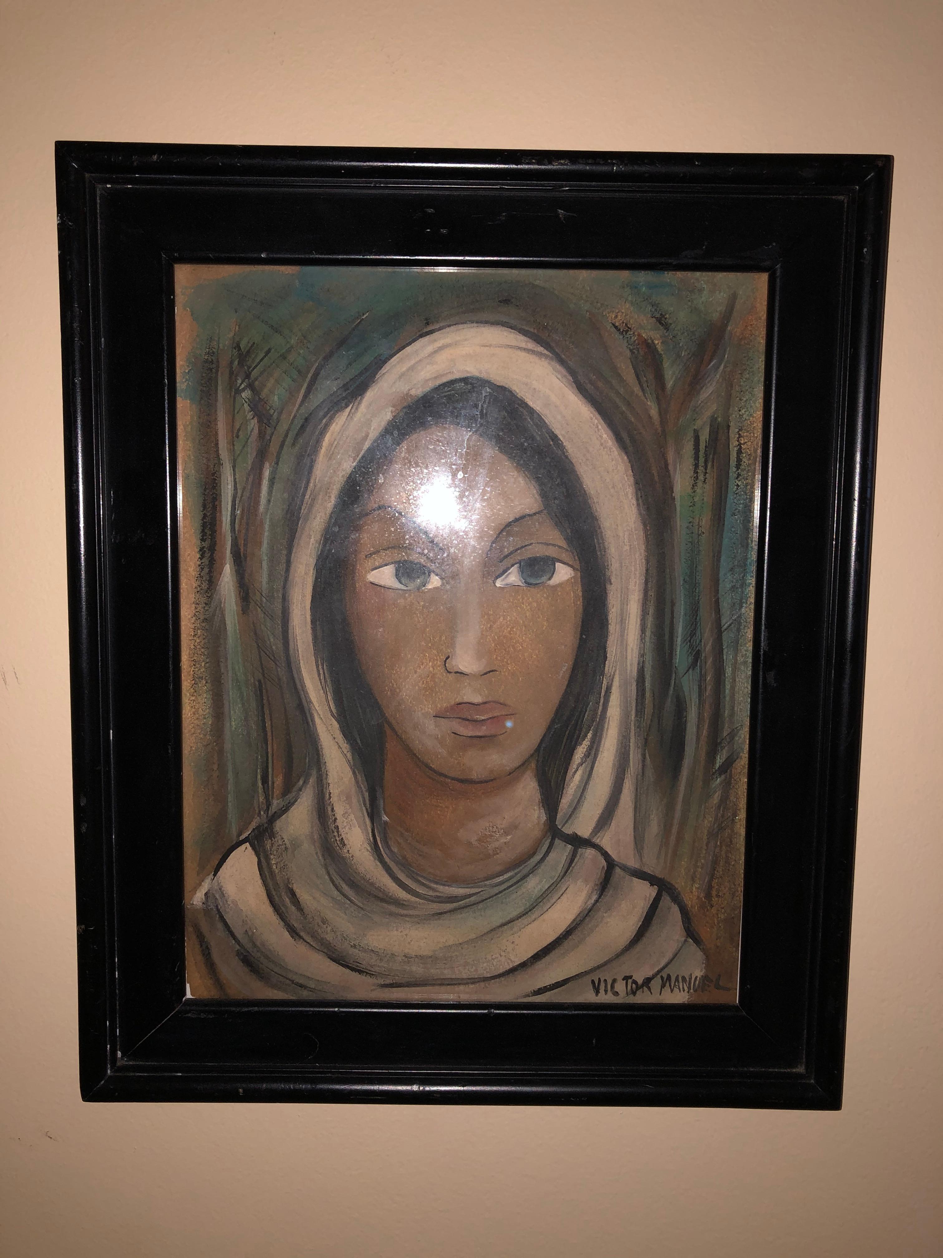 Victor Manuel Portrait de femme en vente 4