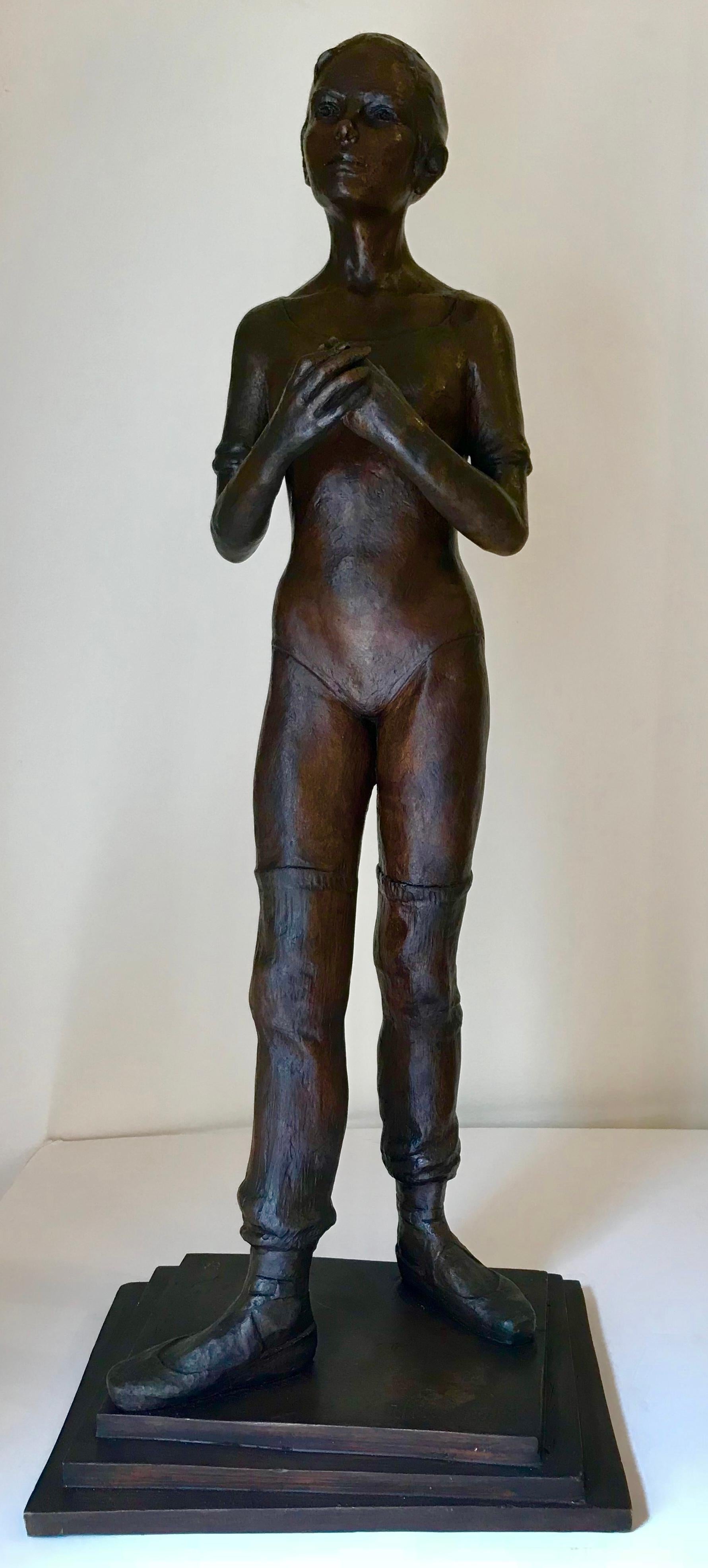 Victor Manuel Villarreal Figurative Sculpture - "Warming Up"