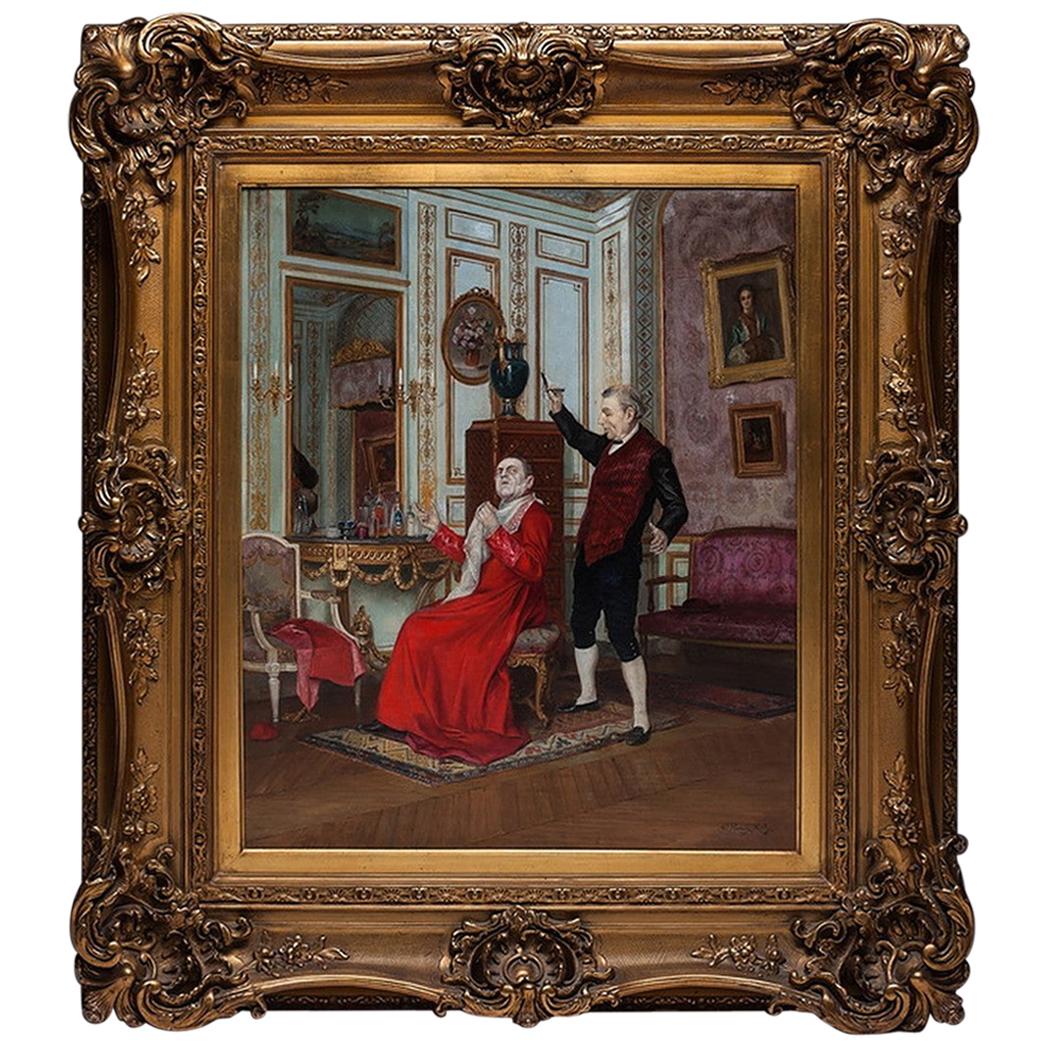 Victor Marais Milton, Victoria Oil Painting, 19th Century, French For Sale
