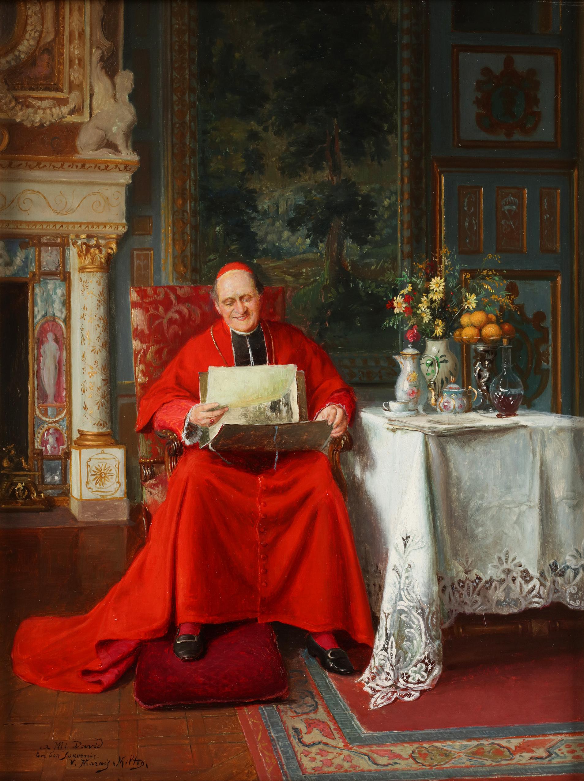 The Art Collector - Victor- Marais-Milton (1872 - 1948) - Painting by Victor Marais-Milton