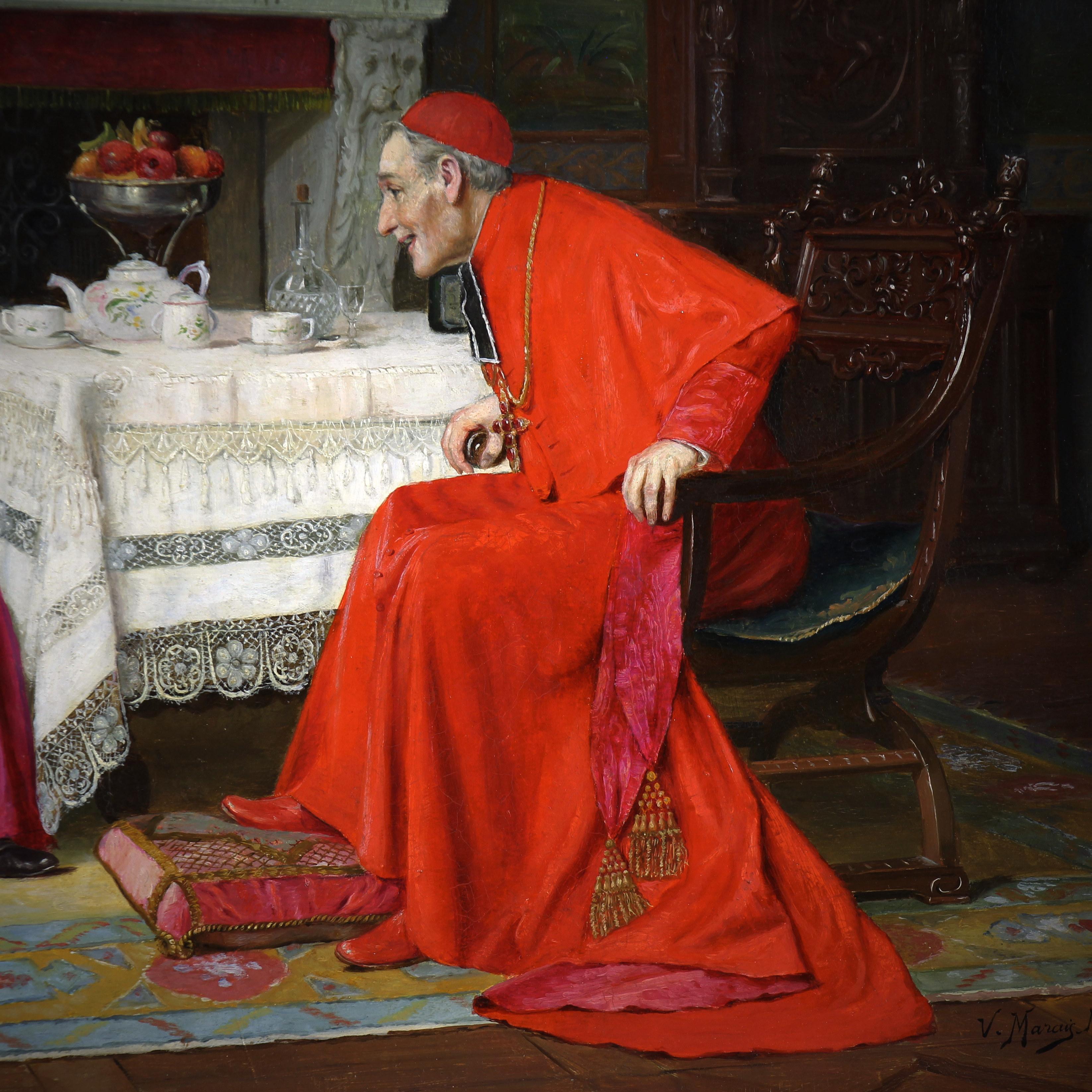 I preferiti del cardinale Quadro a olio su tavola di Victor Marais-Milton in vendita 3