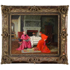 Los favoritos del cardenal Óleo francés sobre tabla de Victor MARAIS-MILTON