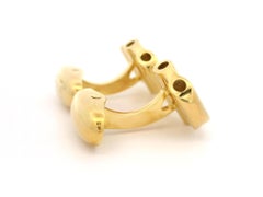 Victor Mayer 18k Yellow Gold 0.35ctw Diamond Wavy Oval Cufflinks w/ Box