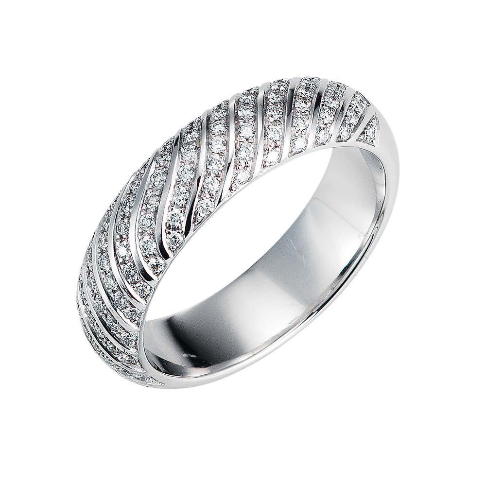 Brilliant Cut Victor Mayer Calima Ring in 18k White Gold with Diamonds For Sale