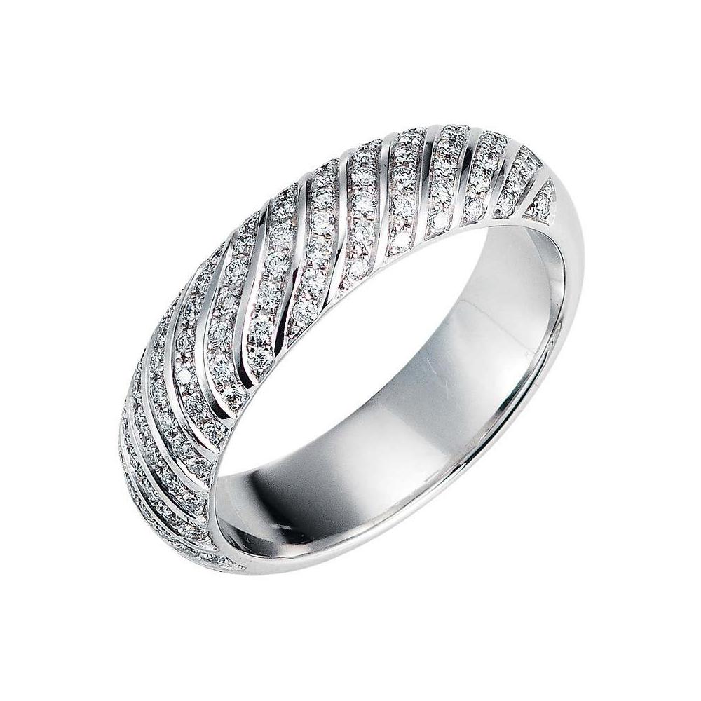 Victor Mayer Calima Ring in 18k White Gold with Diamonds For Sale