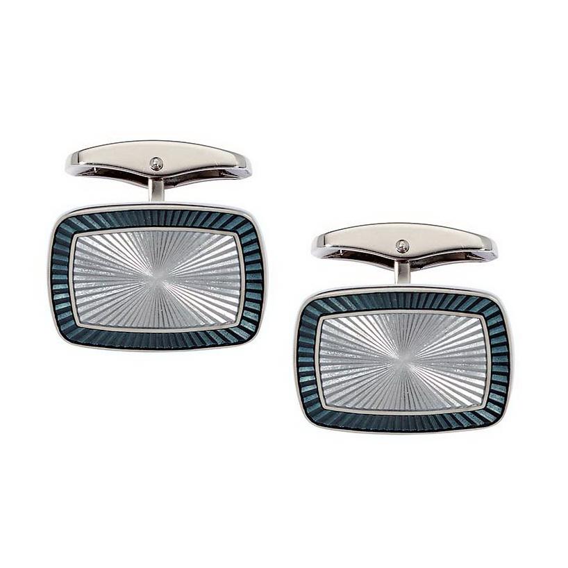 Victor Mayer Dorian cufflinks in 18k white gold with grey enamel

Reference: V1471/BI/00/00/101
Material: 750 / - white gold
Vitreous enamel: silver and grey enamel
Dimensions: approx. 15 mm x 21 mm

We offer this piece of jewelery in yellow, white