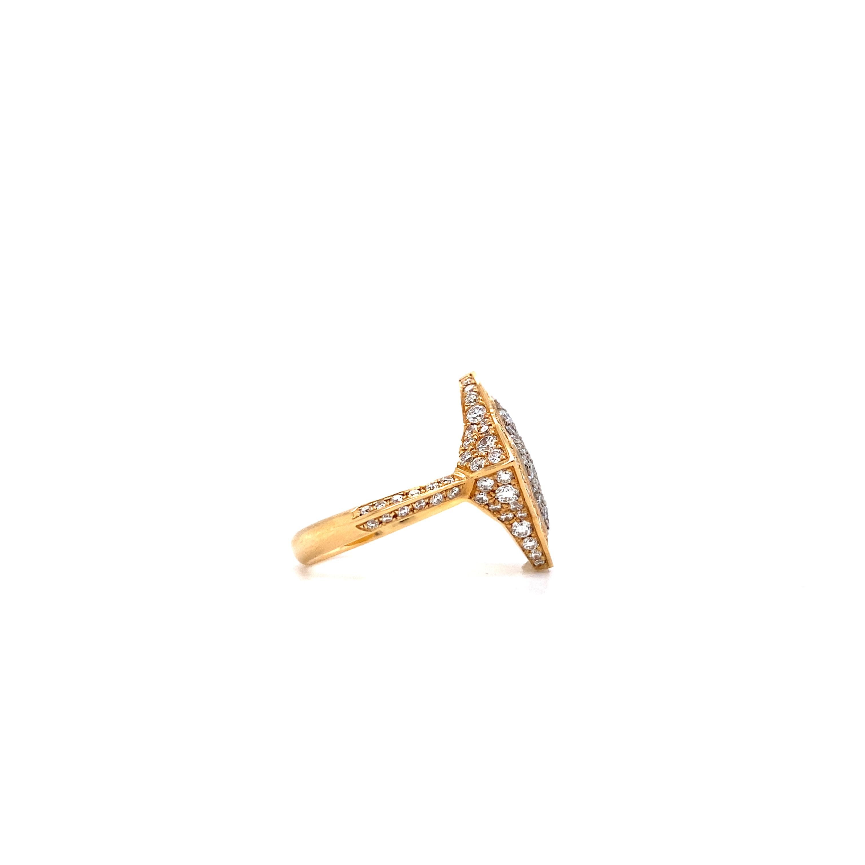 Victor Mayer Eloise Ring 18k Rose Gold/White Gold with 141 Diamonds For Sale 1