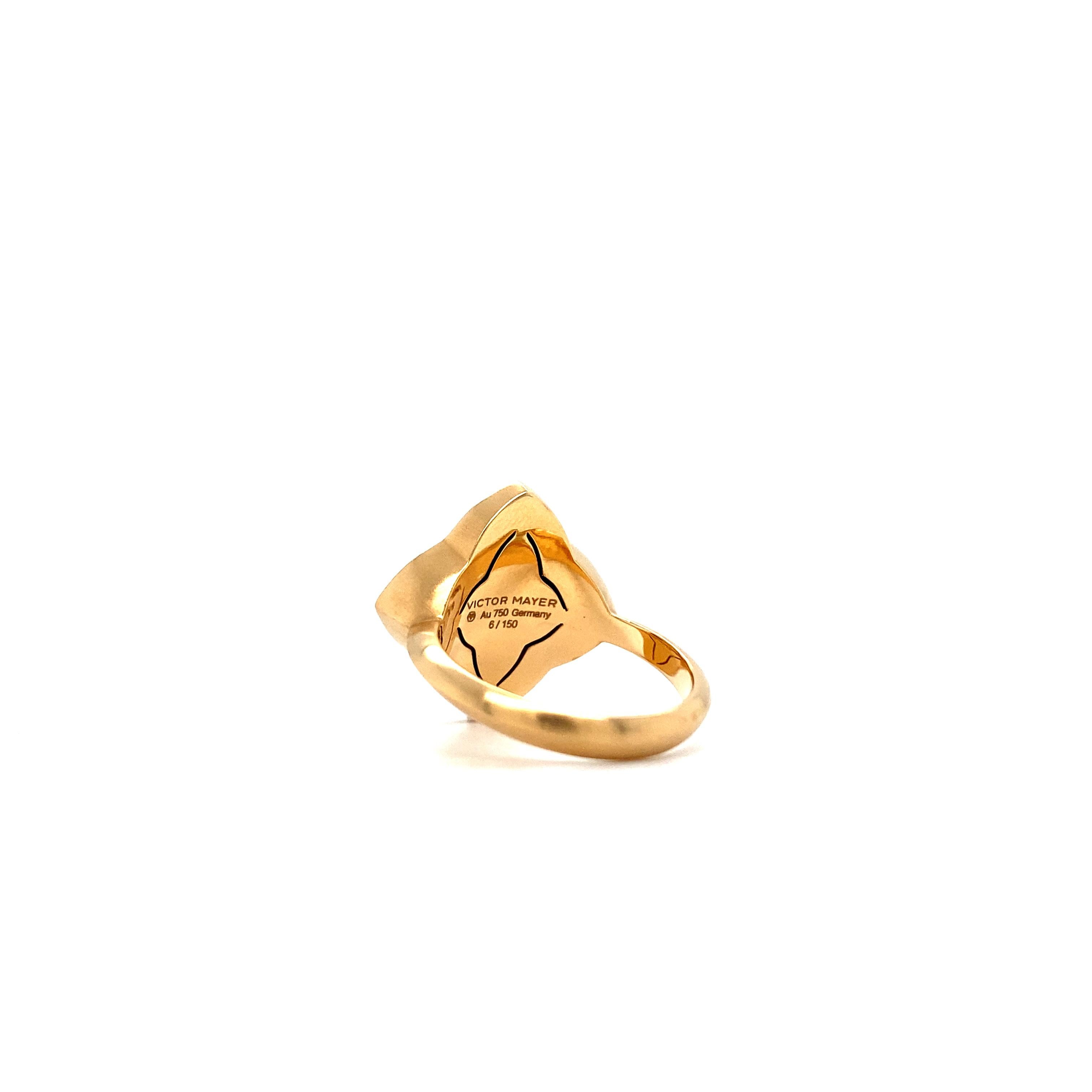 Ring Eloise von Victor Mayer aus 18 Karat Roségold/Weißgold mit Diamanten im Angebot 3
