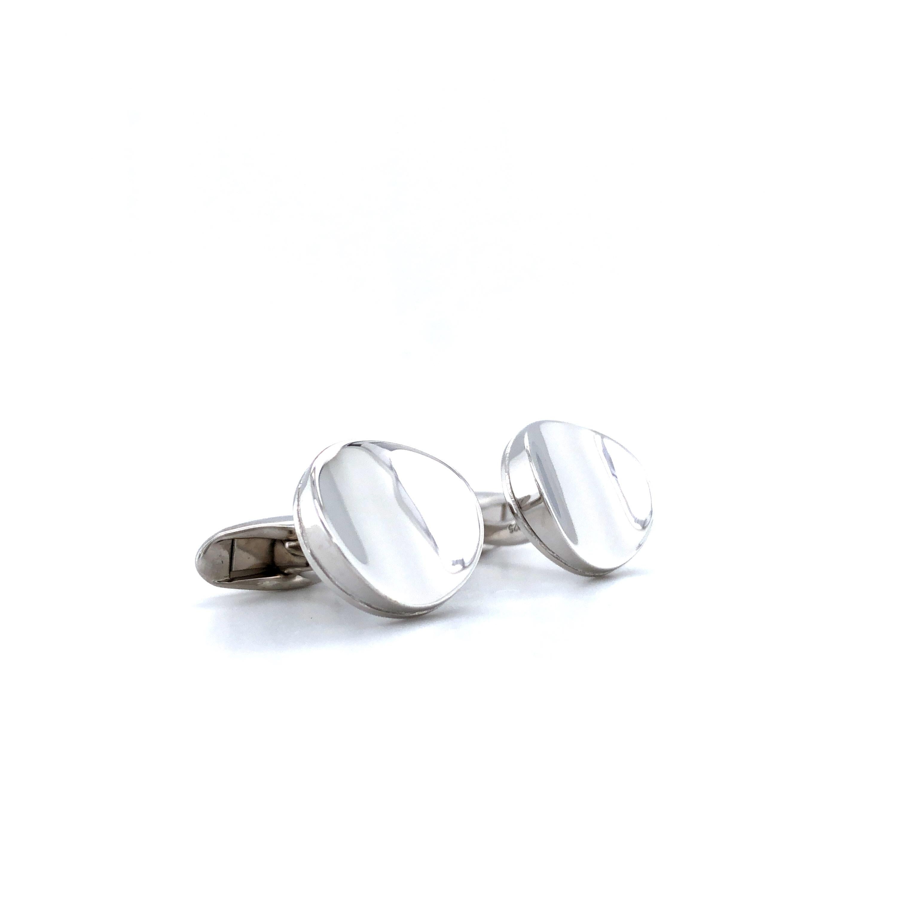 Victor Mayer Hallmark Cufflinks In Silver 925 Ø Approx. 15 mm For Sale 1