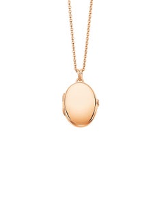 Anpassbare Oval Hallmark Anhänger Medaillon - 18k Rose Gold - 20,0 mm x 27,0 mm