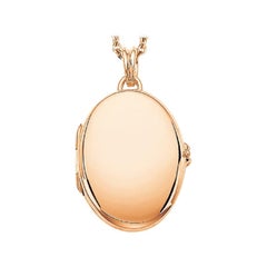 Pendentif Hallmark ovale personnalisable - Or rose 18k - 20,0 mm x 27,0 mm