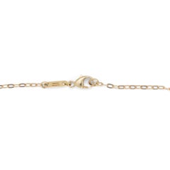 Halskette aus 18 Karat Gelbgold mit 2 transparenten Vitreous-Emaille-Diamanten, 0,10 Karat, 46,0 cm
