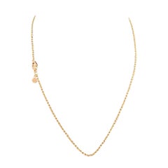 Chaîne collier Victor Mayer en or jaune 18 carats 46 cm avec étiquette caractéristique en or