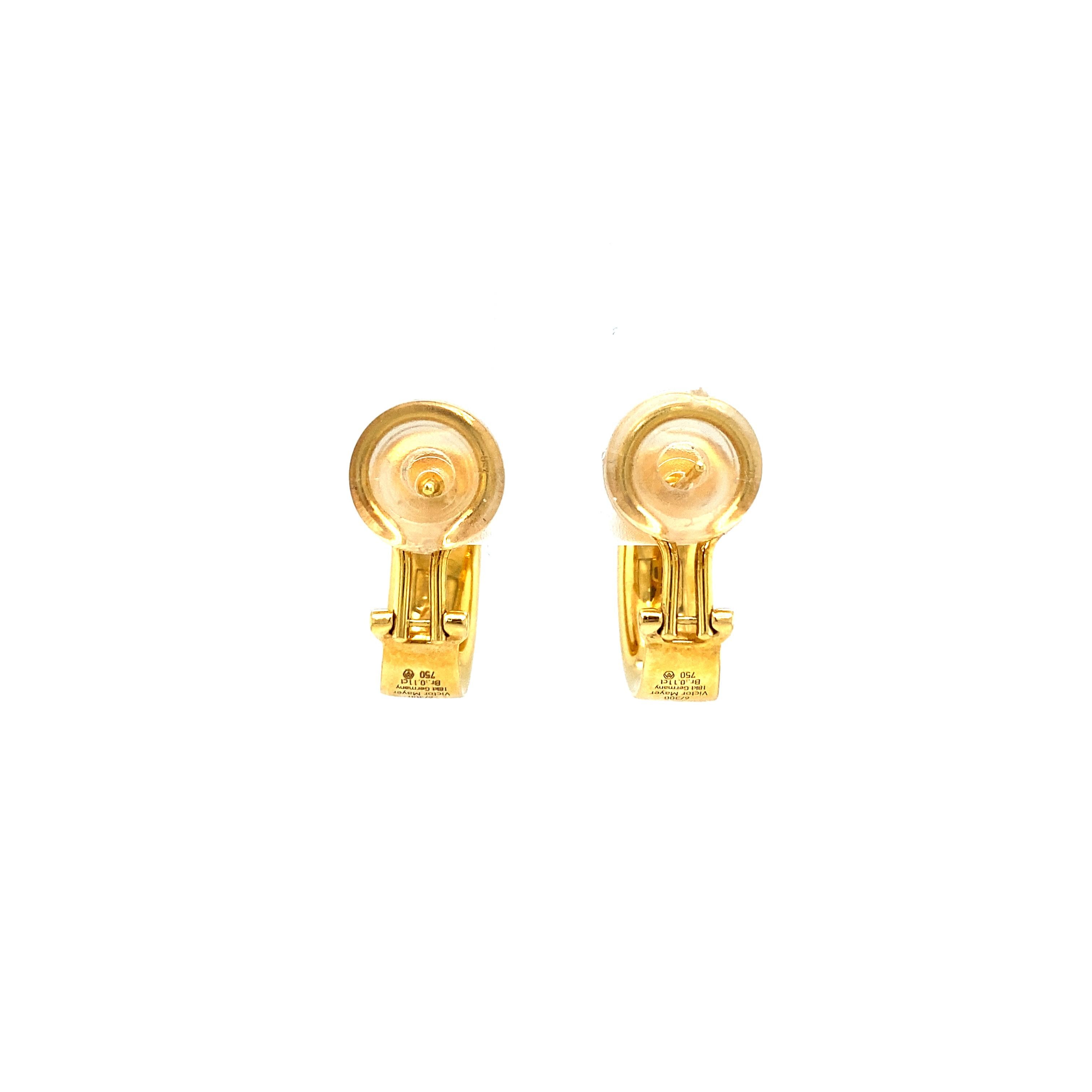Women's Hoop Earrings 18k Yellow Gold Green Vitreous Enamel Paillons 22 Diamonds 0.22 ct For Sale