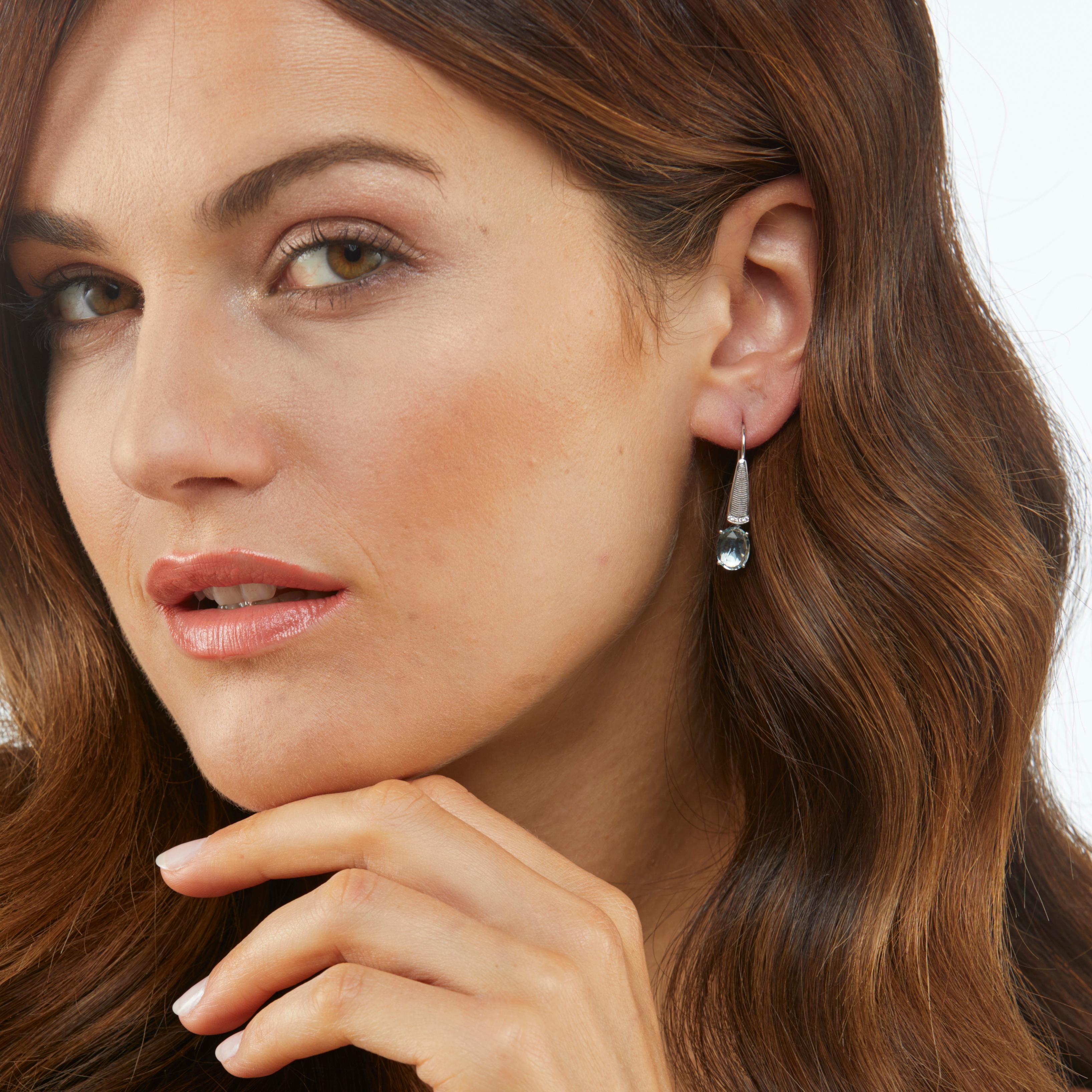 enamel gemstone earrings