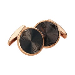 Victor Mayer Cufflinks Starburst Round 18k Rose Gold & White Gold Ø 19 mm