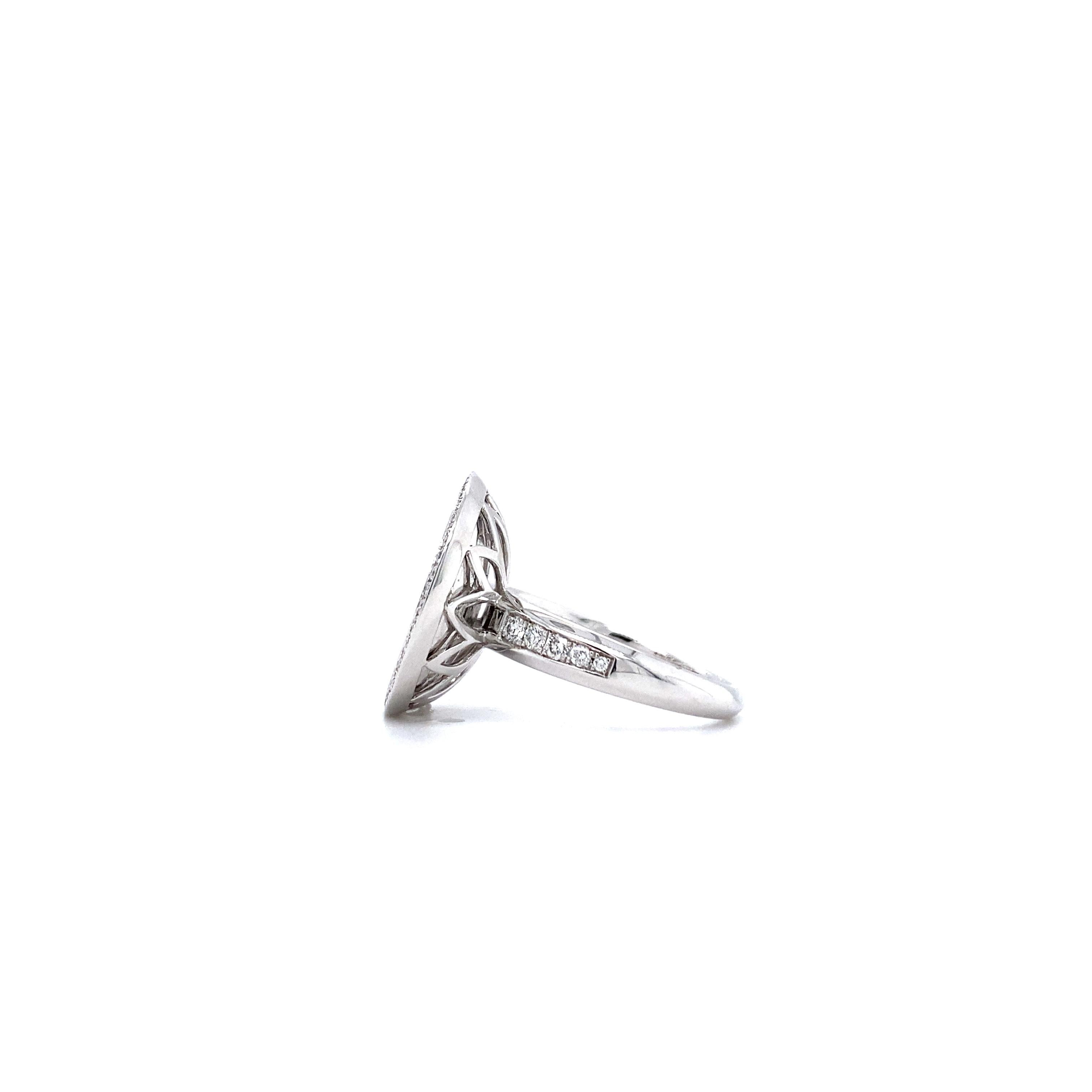 Victor Mayer Trance Ring 18k White Gold with Diamonds For Sale 4