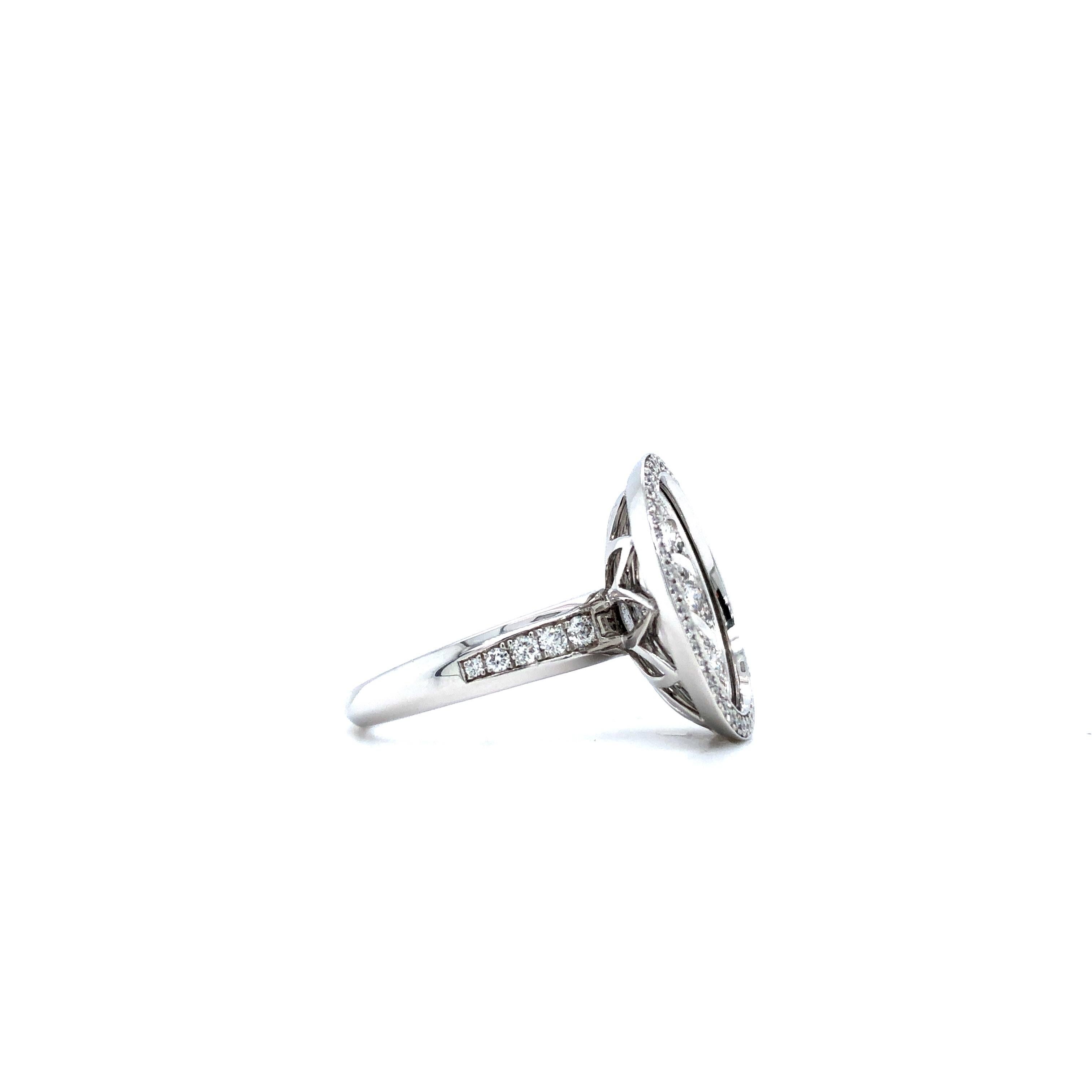 Victor Mayer Trance Ring 18k White Gold with Diamonds For Sale 1