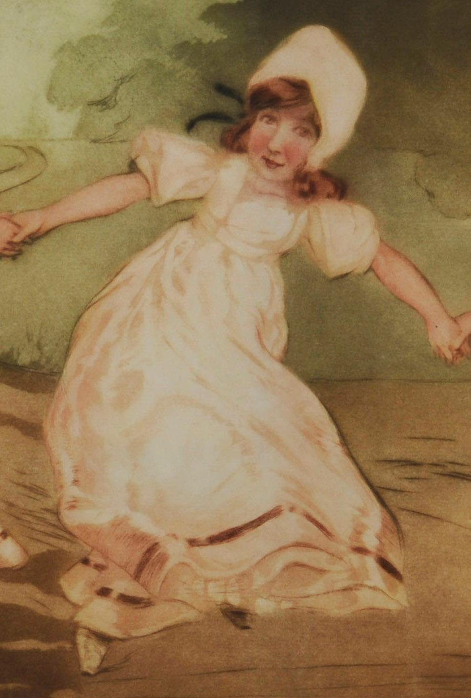Heureux age! (Happy Age!) - Brown Figurative Print by Victor Mignot